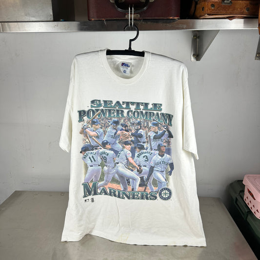 Vintage 1997 Seattle Mariners MLB Power Company Graphic T-shirt