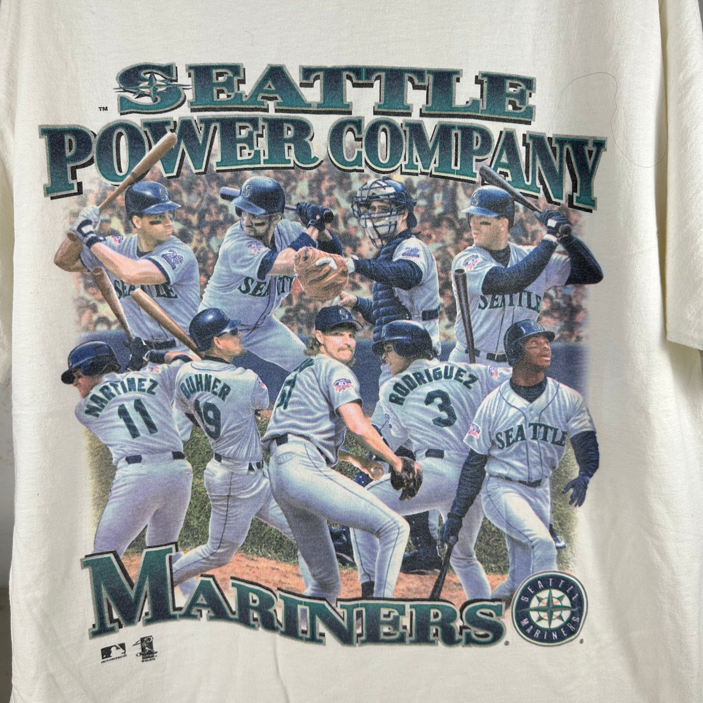 Vintage 1997 Seattle Mariners MLB Power Company Graphic T-shirt