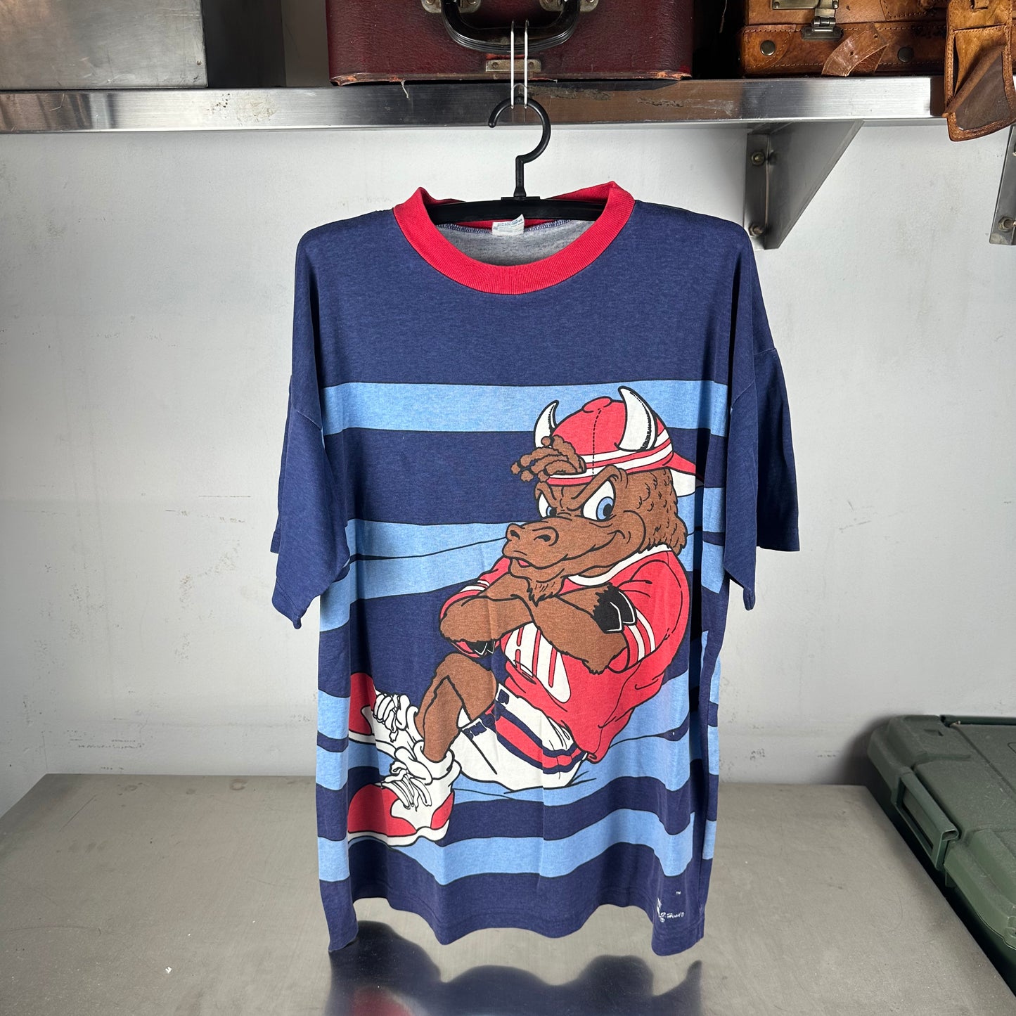 Vintage 90s Howard University Bison Mascot NCAA AOP T-shirt