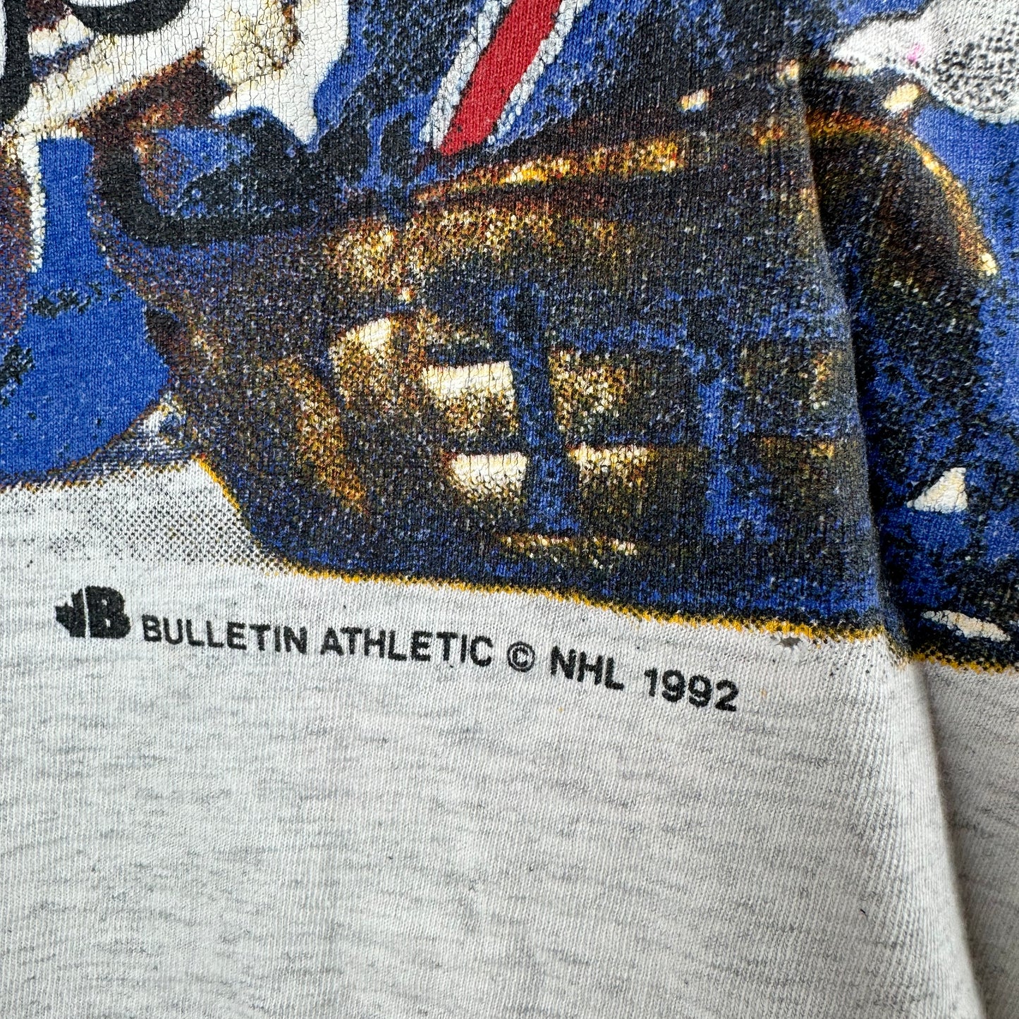 Vintage 1992 Montreal Canadiens Hockey NHL Bulletin Athletic AOP Single Stitch T-shirt
