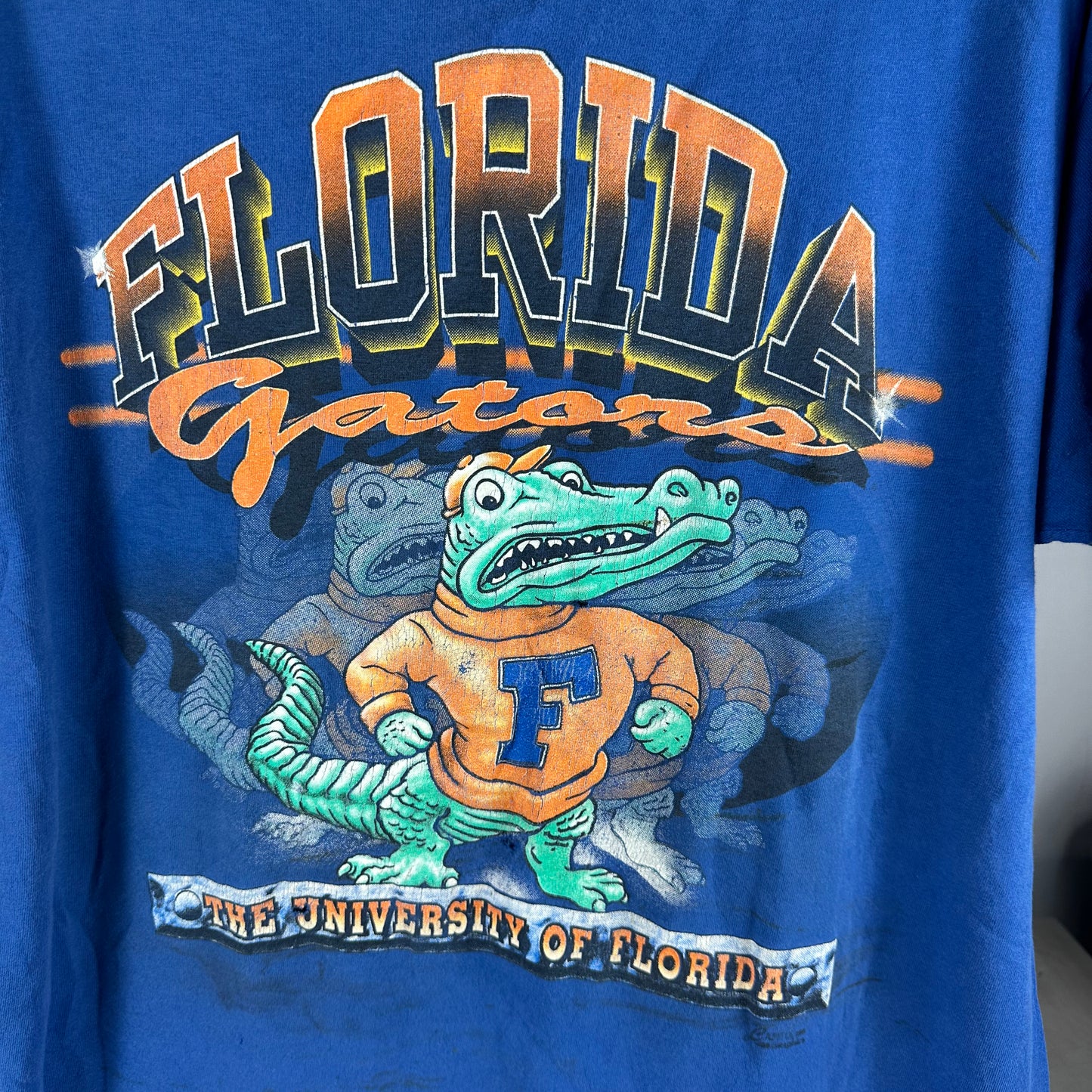 Vintage 90s Florida Gators NCAA Mascot Graphic Single Stitch T-shirt