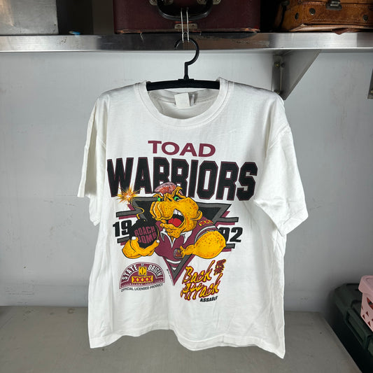 Vintage 1992 Queensland Toad Warriors Mascot NRL Mascot Single Stitch T-shirt