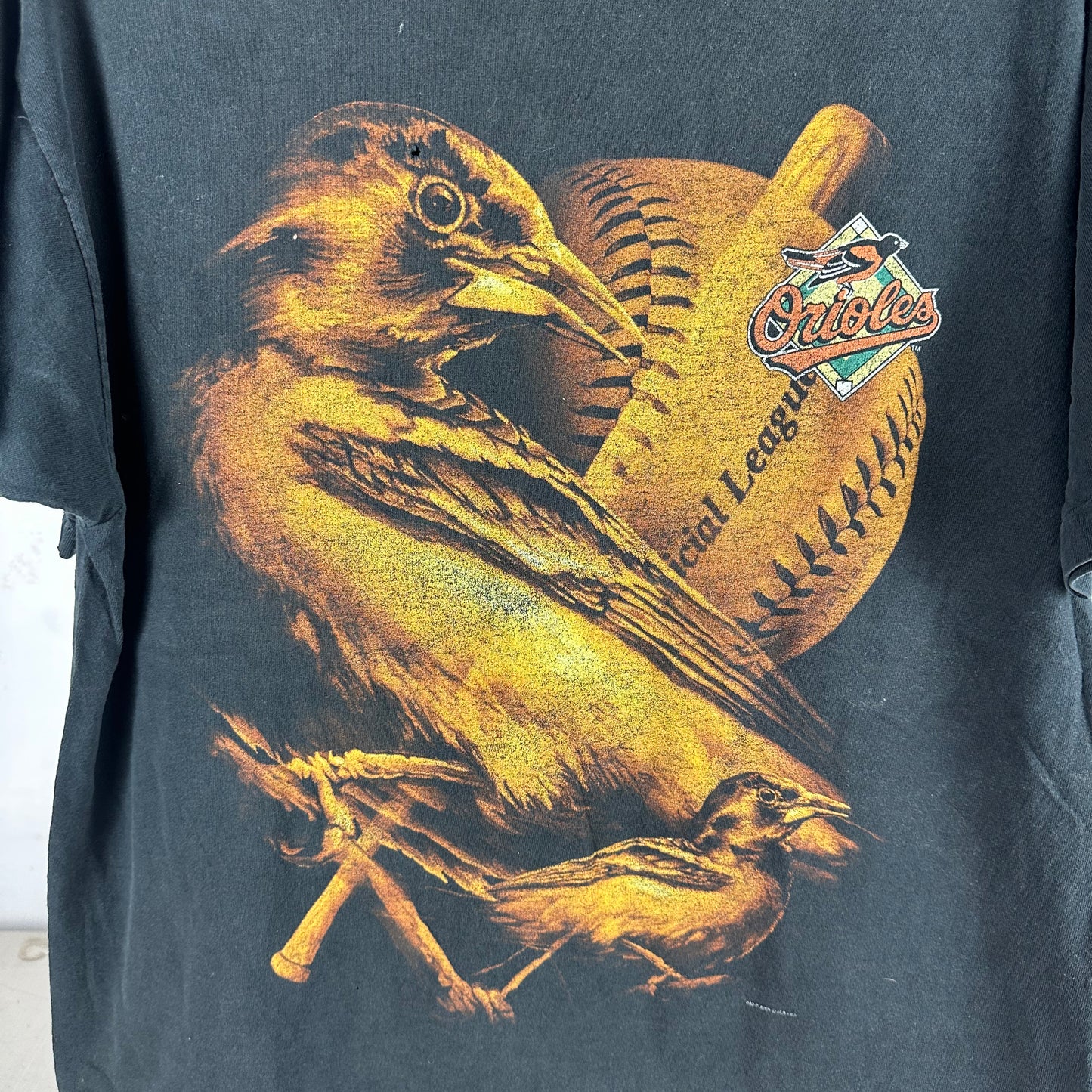 Vintage 90s Baltimore Orioles Baseball MLB Graphic Single Stitch T-shirt