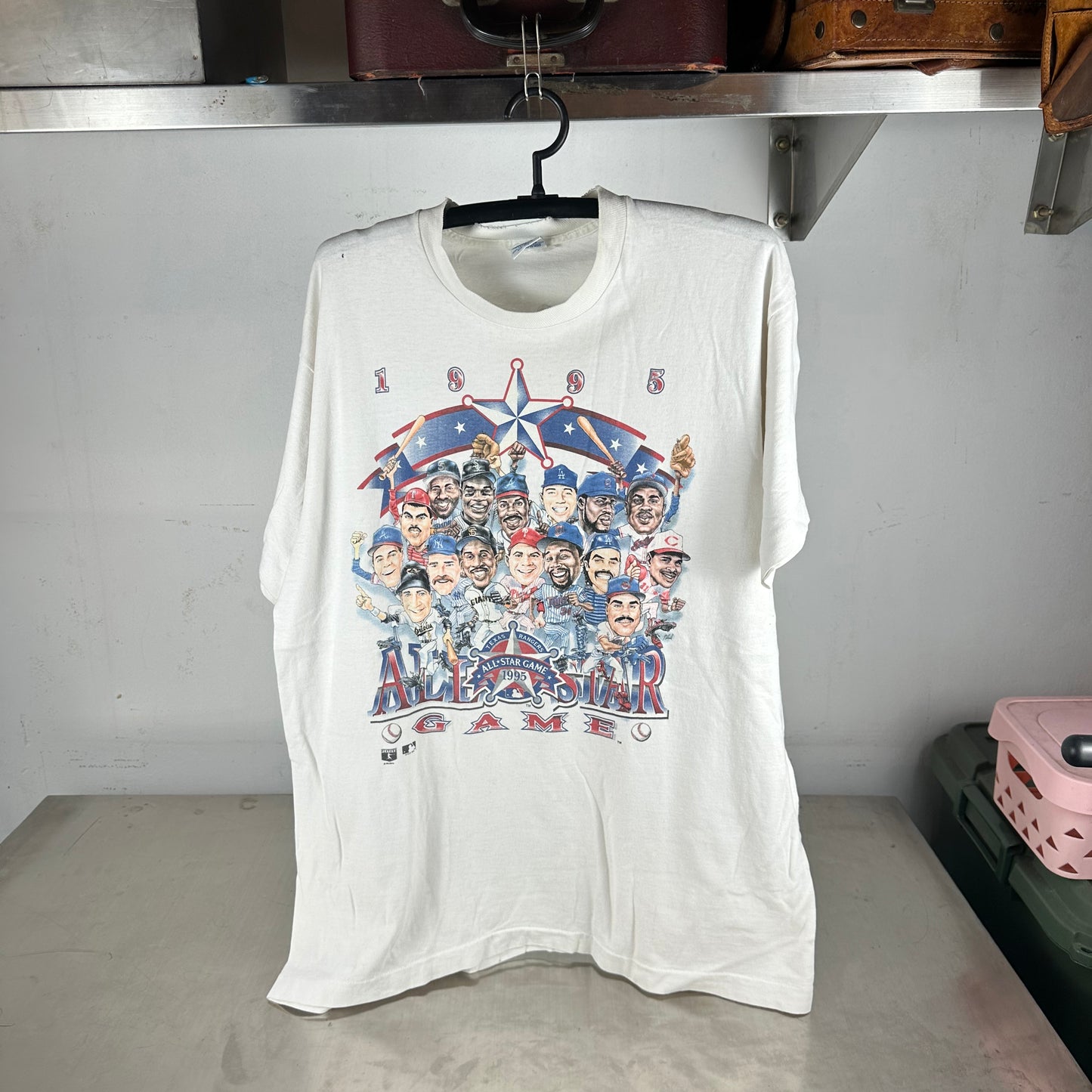 Vintage 1995 MLB Baseball All-Star Game Caricature Salem Sportswear T-shirt