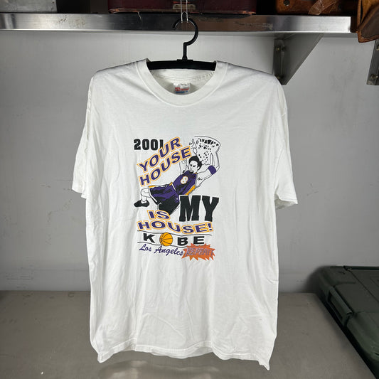 Vintage 2001 Kobe Bryant Shaq Lakers NBA Your House is My House T-shirt