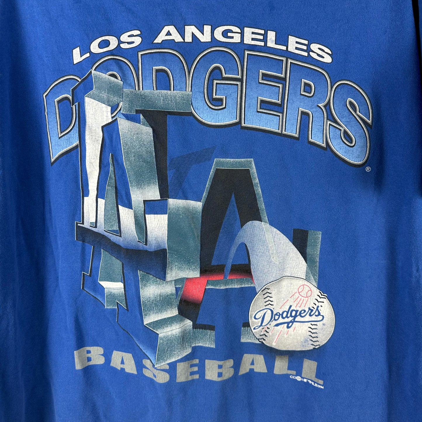 Vintage 1994 Los Angeles Dodgers Baseball MLB Big Graphic T-shirt