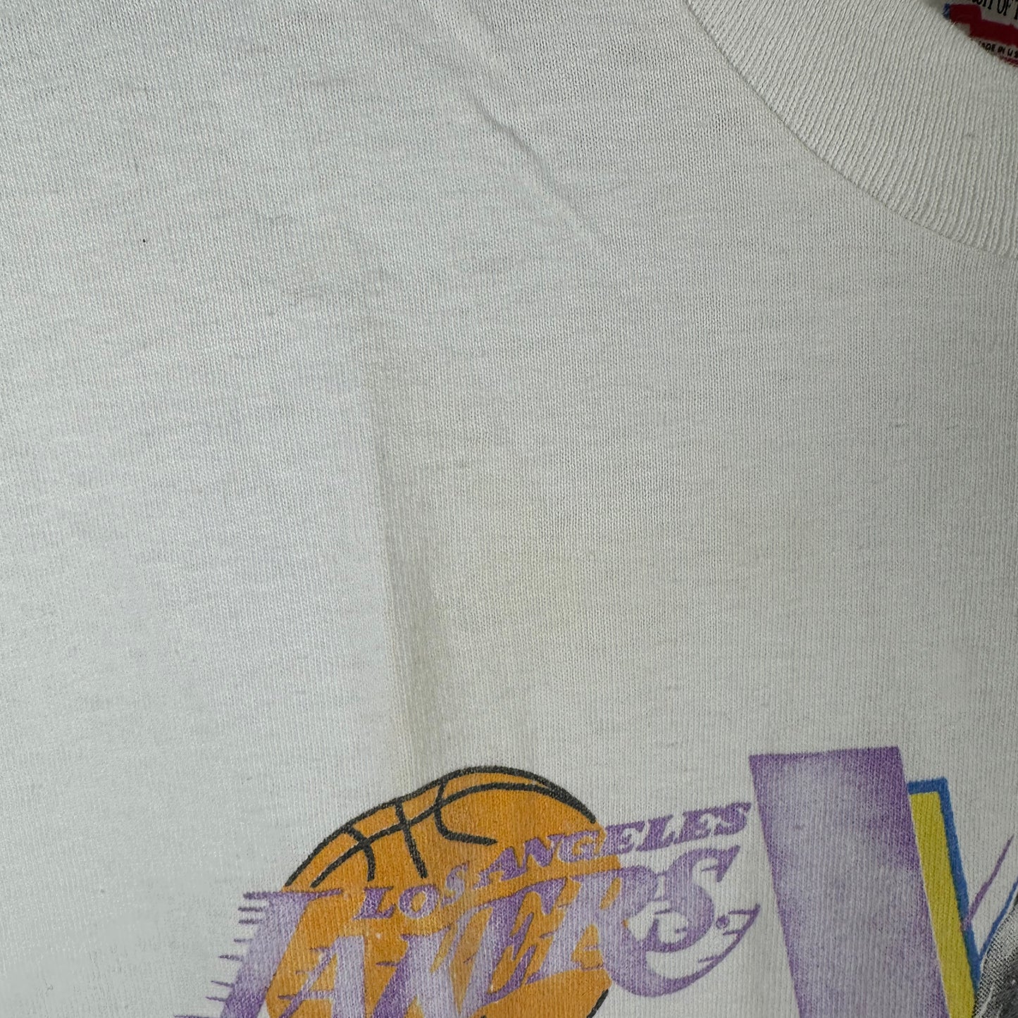 Vintage 1990 Magic Johnson LA Lakers NBA Back to Back MVP Single Stitch T-shirt