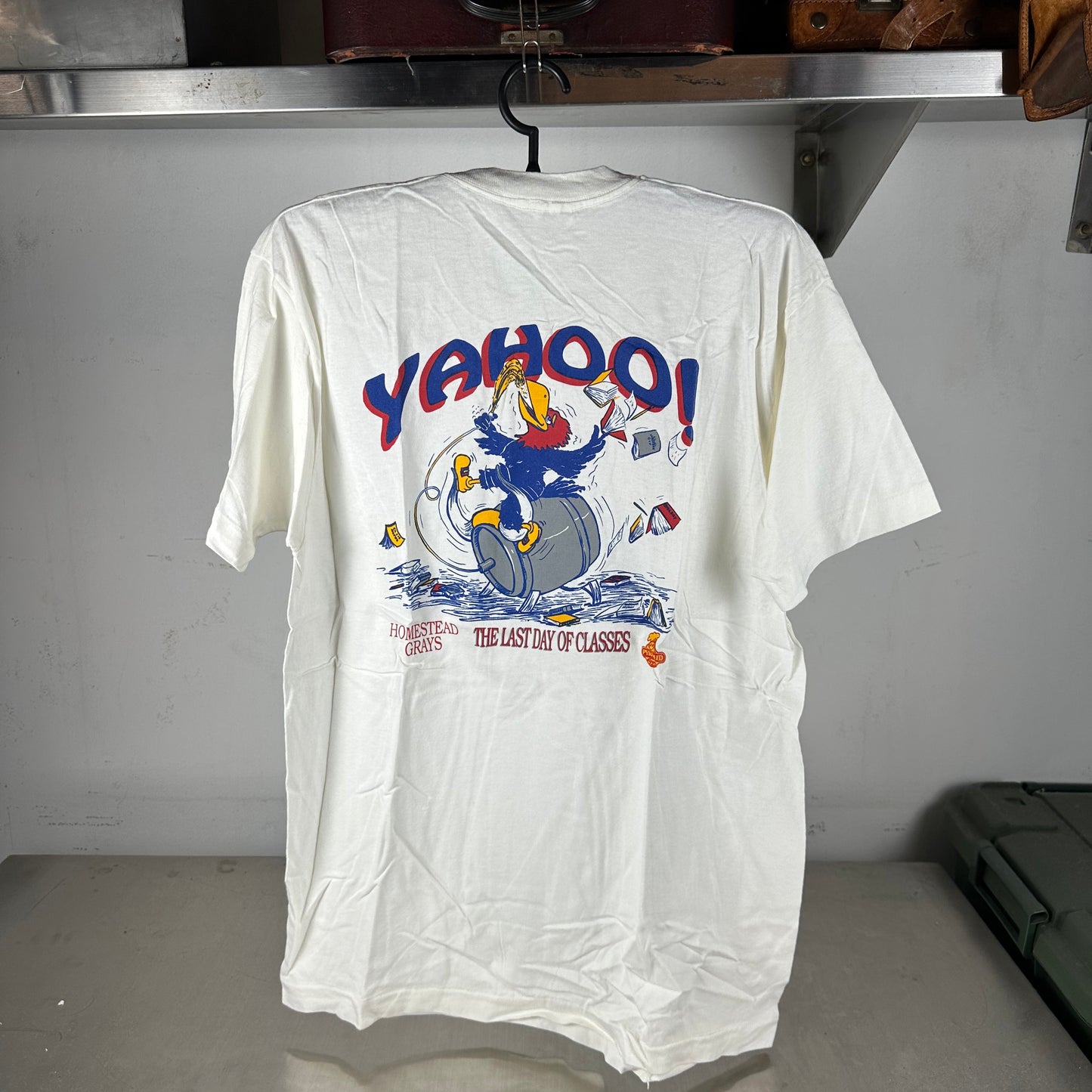 Vintage 1992 Kansas Jayhawks Yahoo! Last Day of Class Single Stitch T-shirt