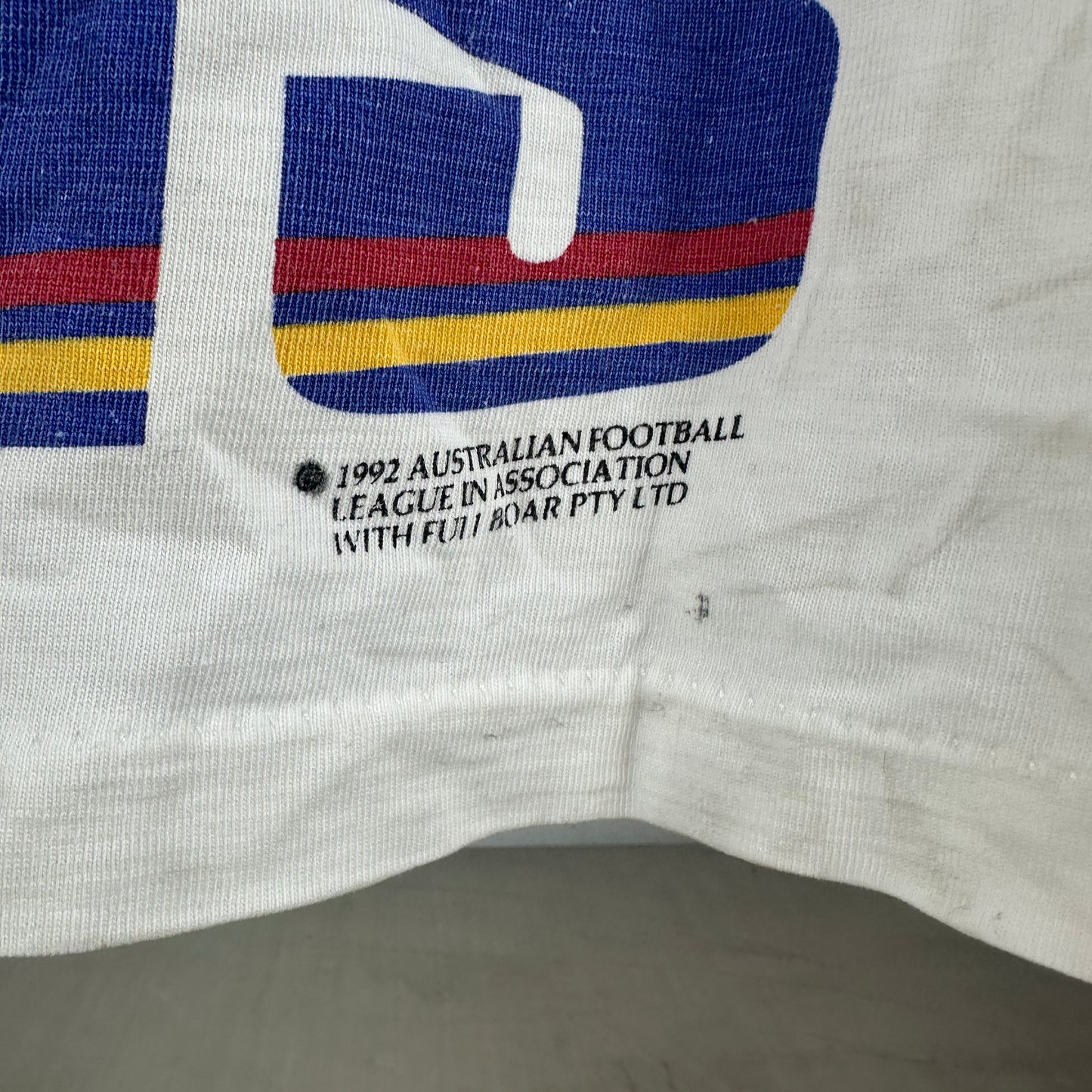 Vintage 1992 Fitzroy Lions AFL Graphic Single Stitch T-shirt