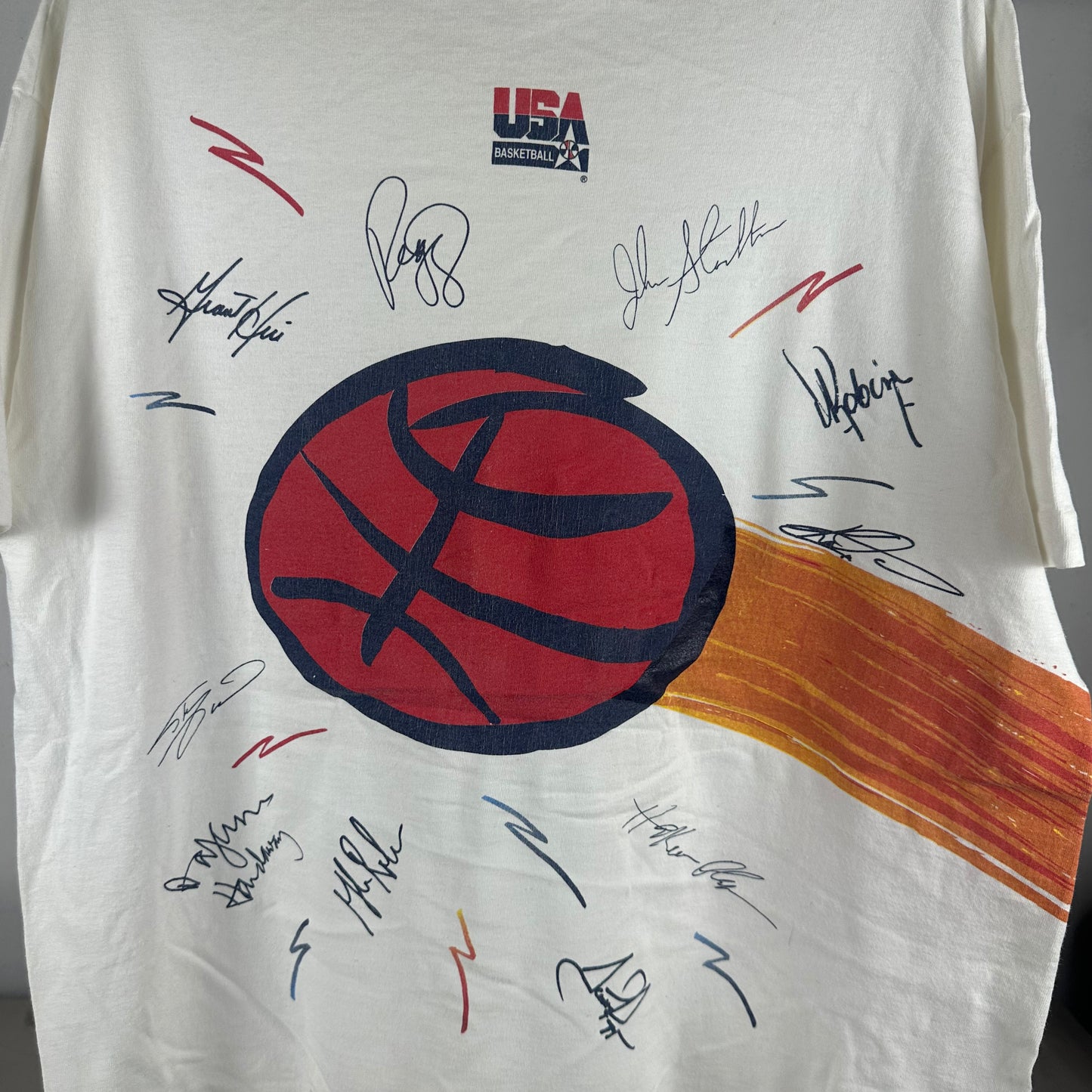 Vintage 90s USA Basketball Olympics Dream Team Single Stitch T-shirt