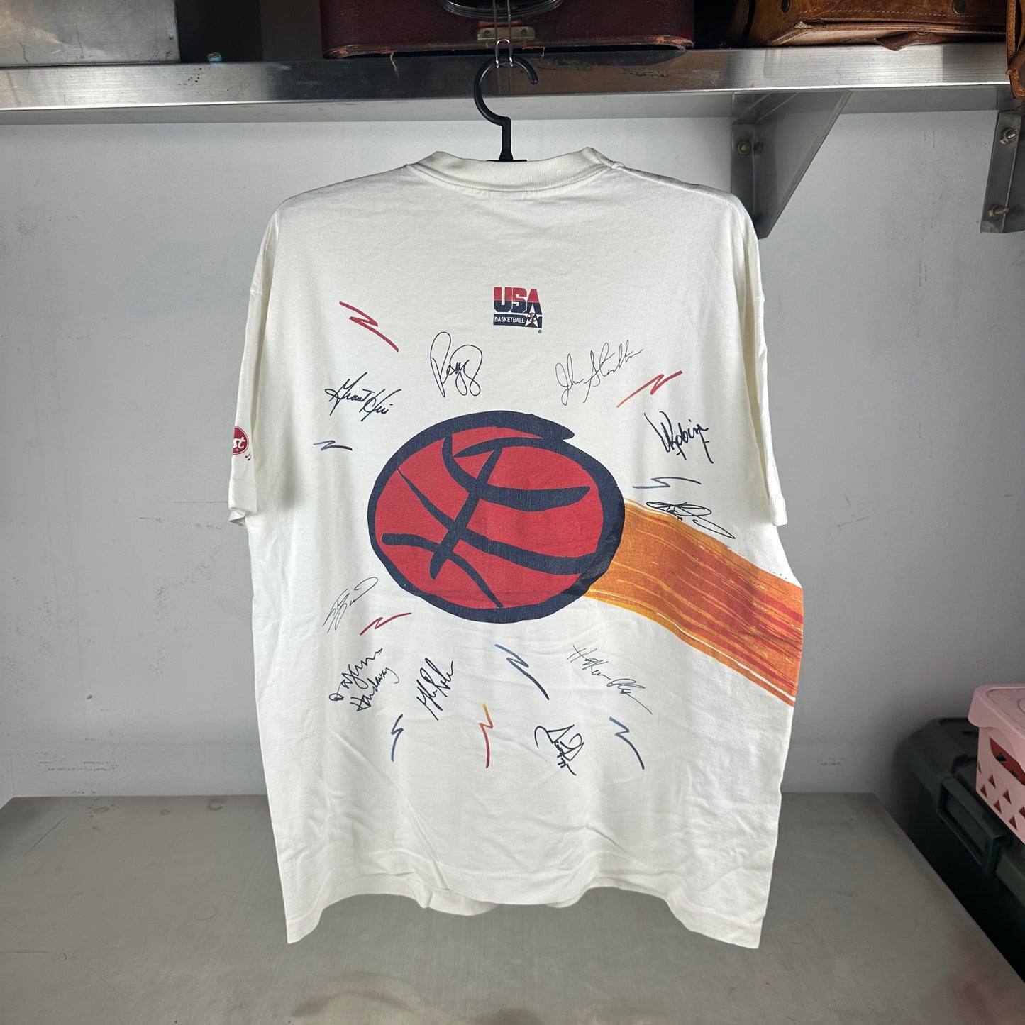 Vintage 90s USA Basketball Olympics Dream Team Single Stitch T-shirt