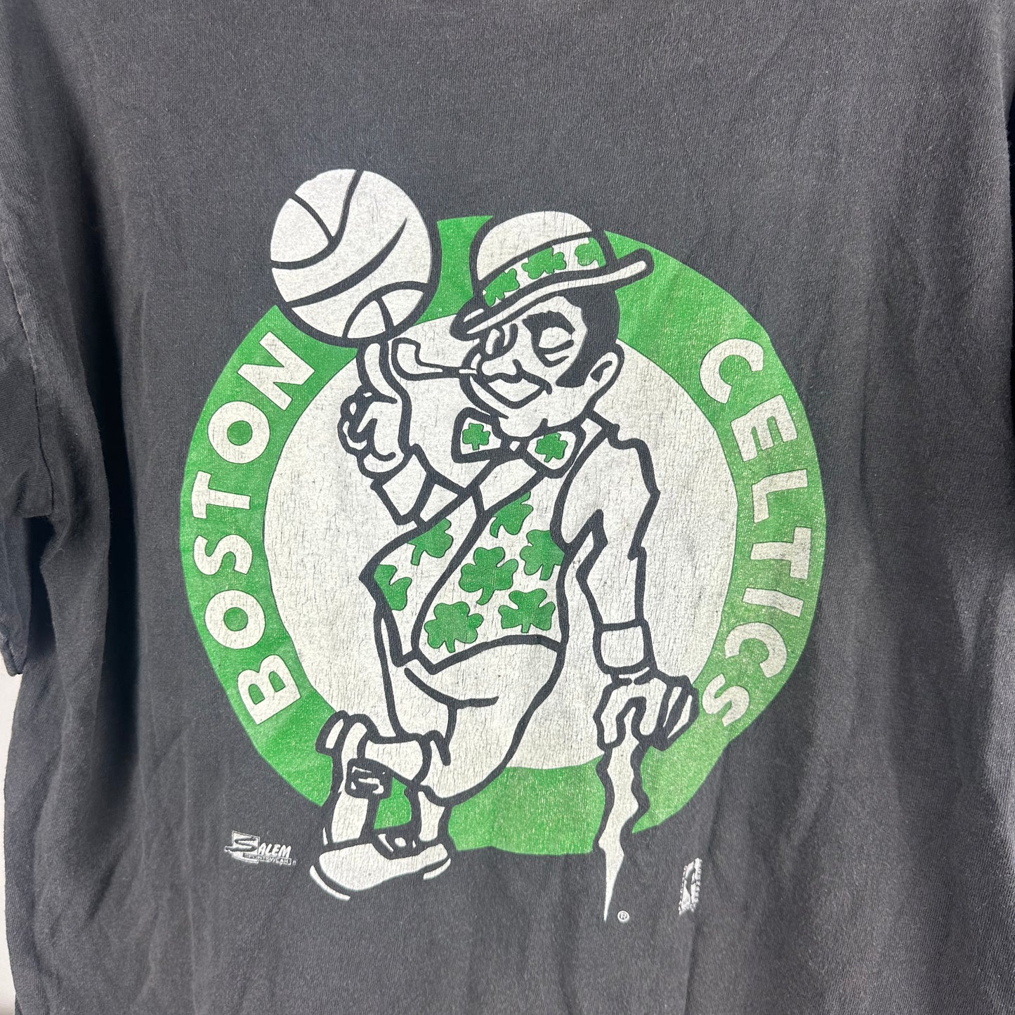 Vintage 90s Boston Celtics Basketball NBA Salem Sportswear Single Stitch T-shirt