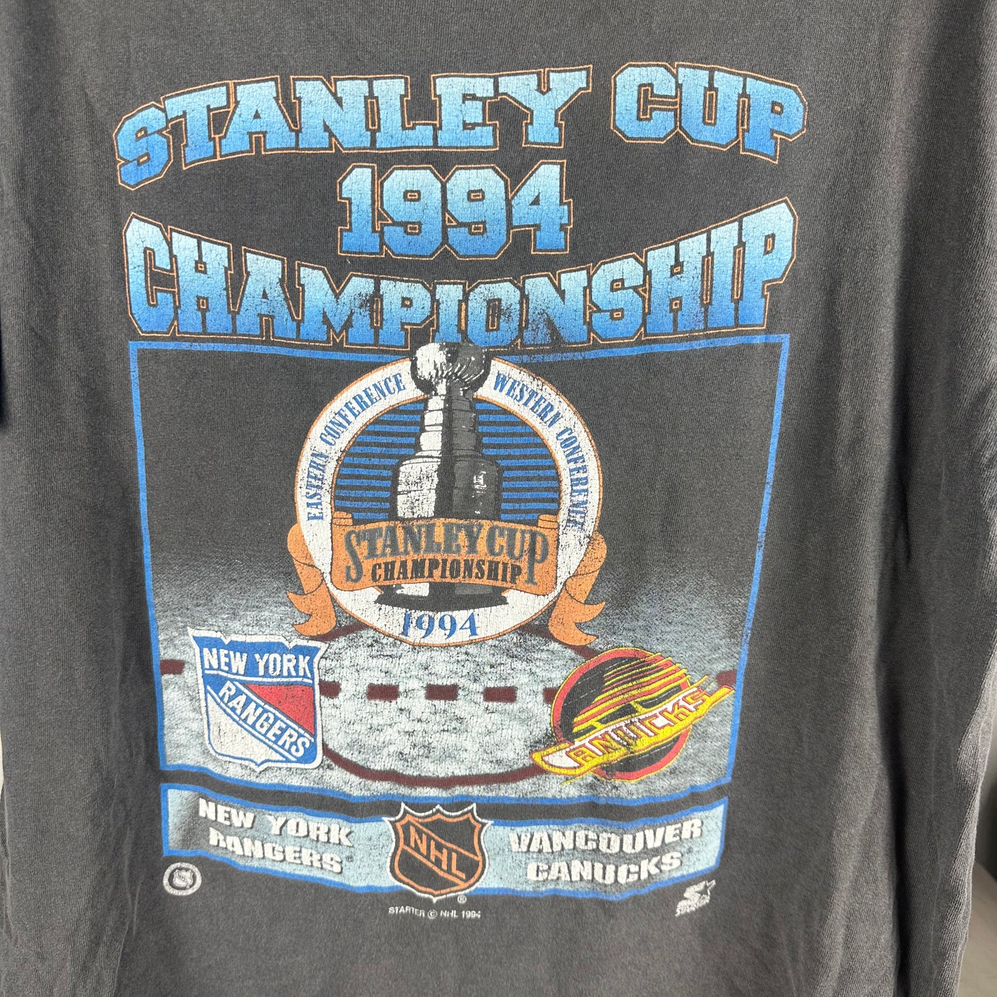 Vintage 1994 NHL Stanley Cup Championship New York Rangers VS Canucks T-shirt