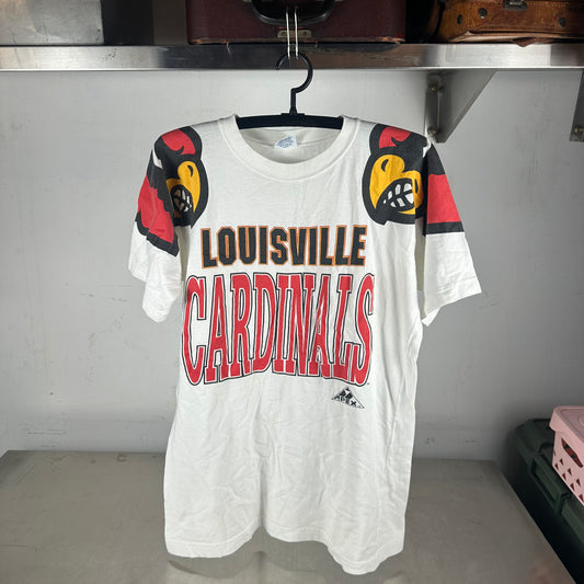 Vintage 90s Louisville Cardinals Football NCAA Graphic T-shirt