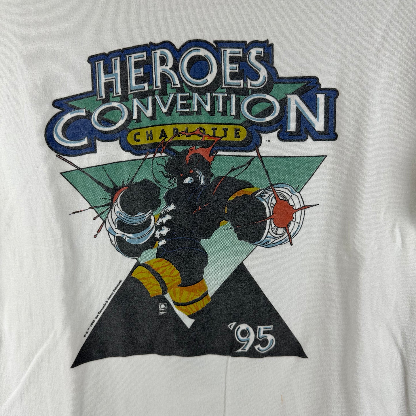 Vintage 1995 Heroes Convention Comic Superhero Graphic Single Stitch T-Shirt