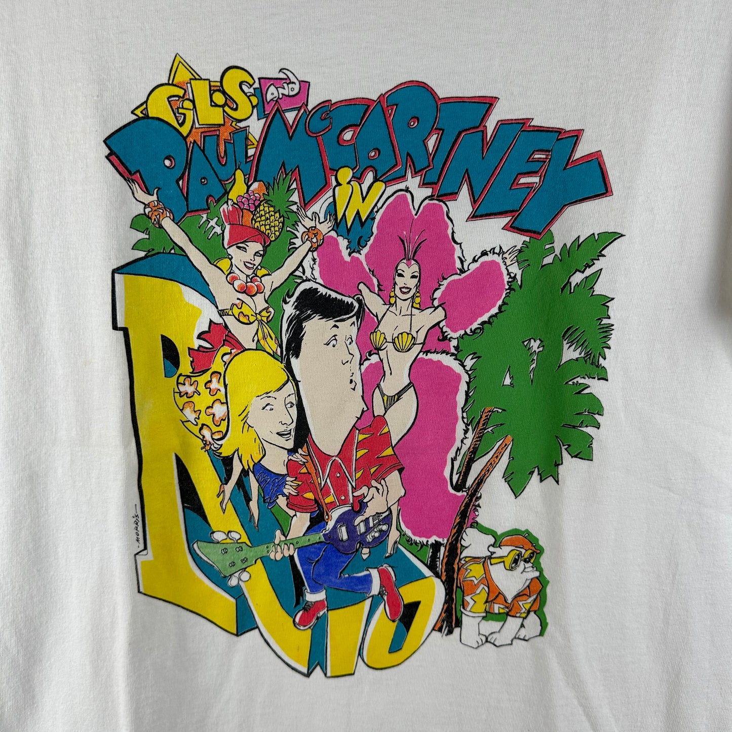 Vintage 90s Paul McCartney in Rio Concert Single Stitch T-Shirt