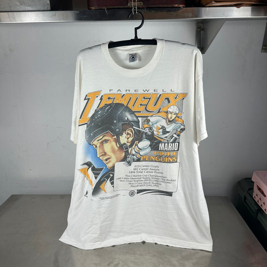 Vintage 1997 Farewell Mario Lemieux Pittsburgh Penguins NHL T-shirt