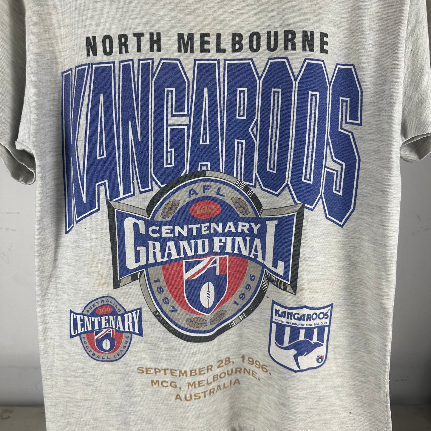 Vintage 1996 North Melbourne Kangaroos AFL Grand Final Graphic T-shirt