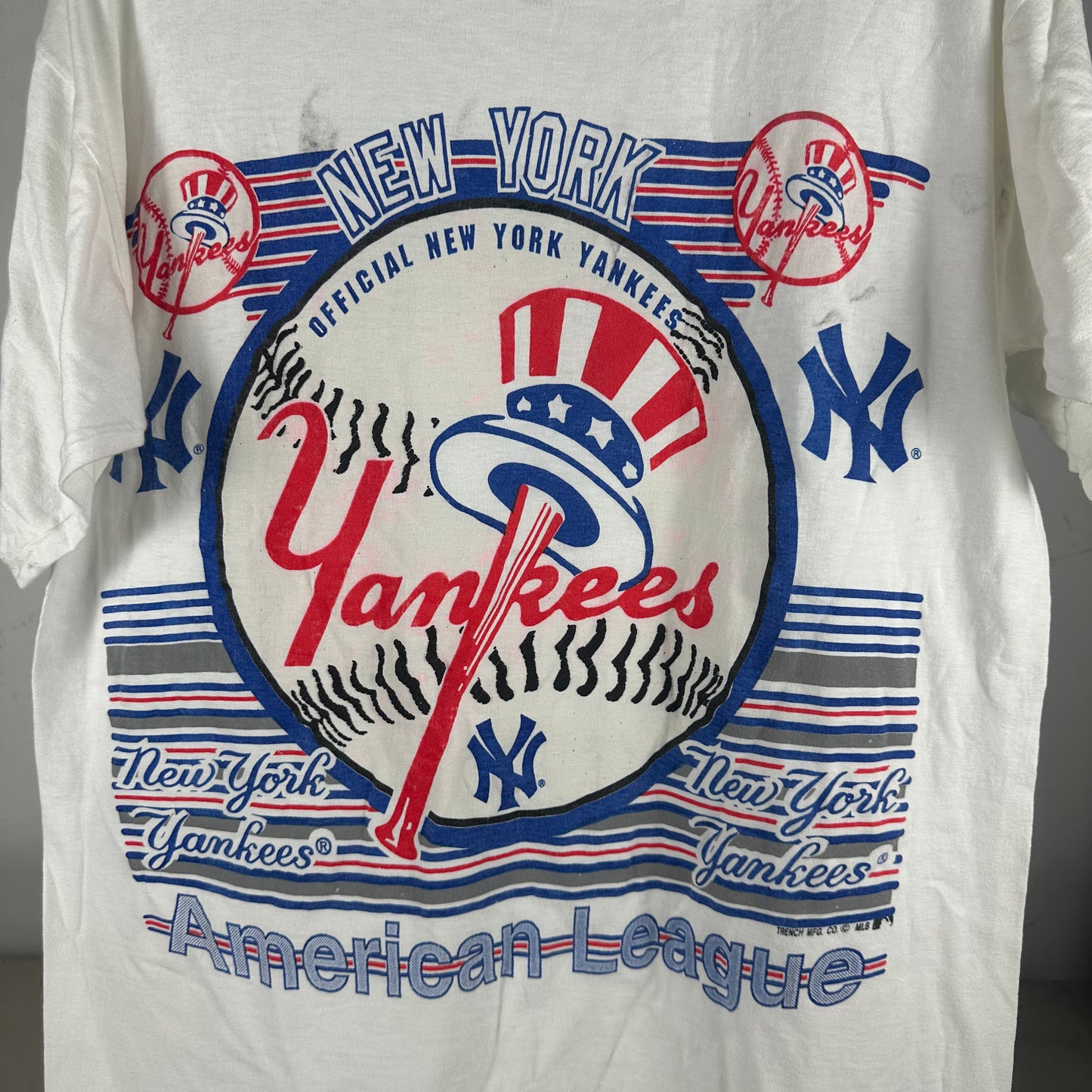 Vintage 90s New York Yankees Baseball MLB Graphic Single Stitch T-shirt