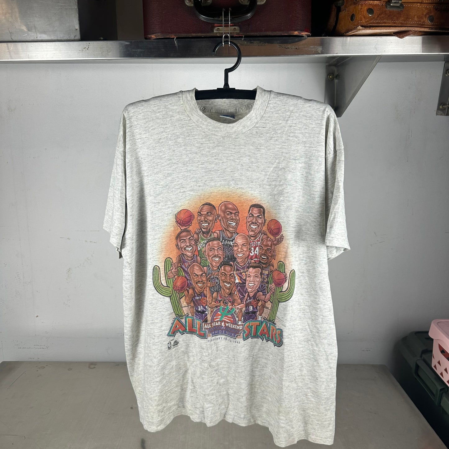 Vintage 1995 NBA All-star Weekend Caricature Salem Sportswear T-shirt