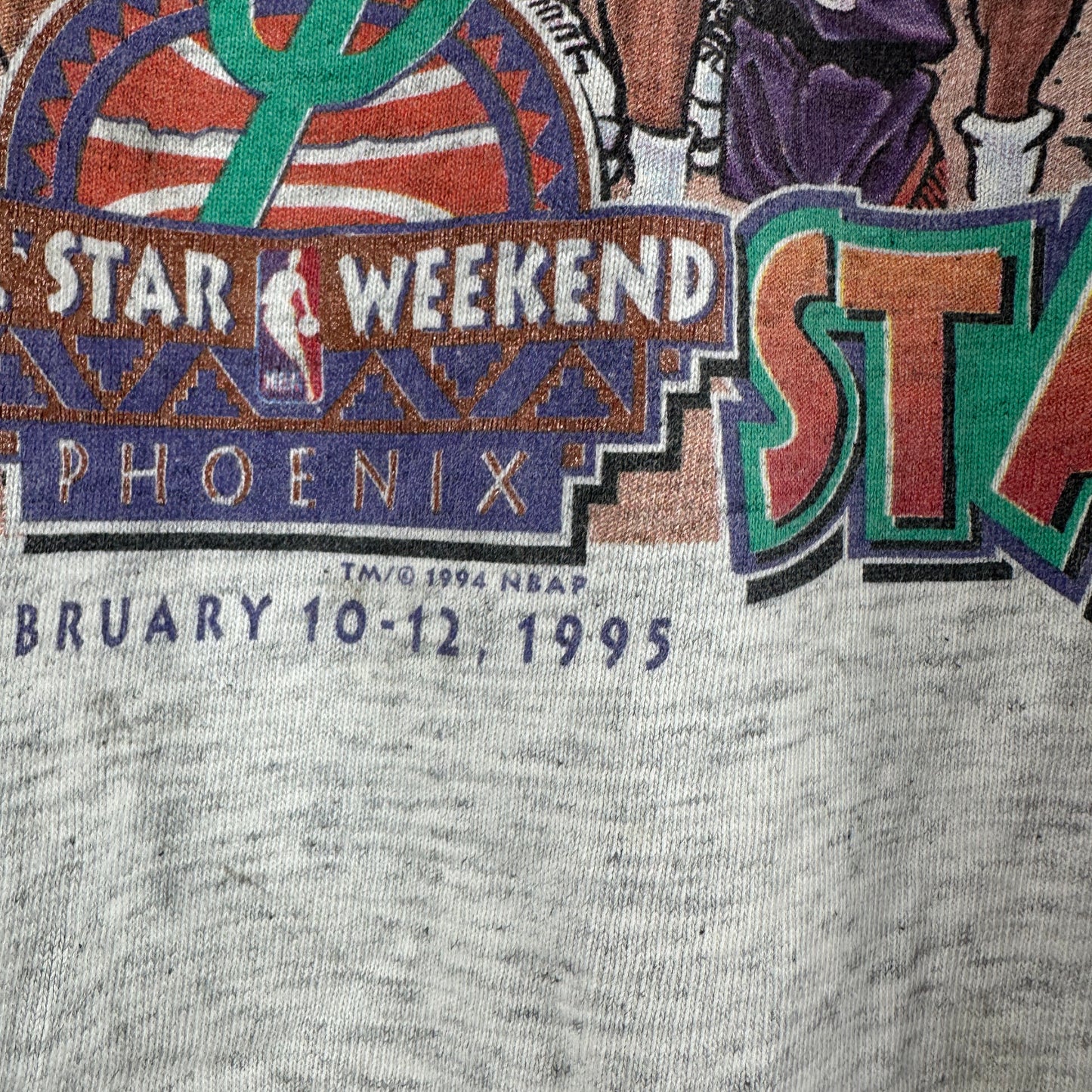 Vintage 1995 NBA All-star Weekend Caricature Salem Sportswear T-shirt