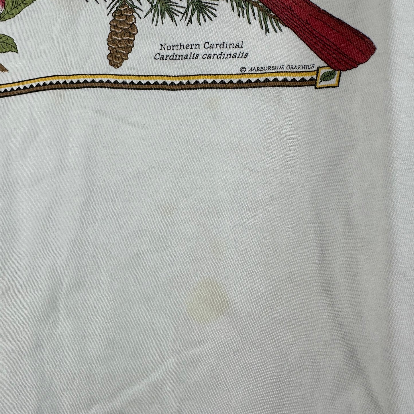 Vintage 90s Birds of the Garden Bird Species Nature Graphic Single Stitch T-Shirt