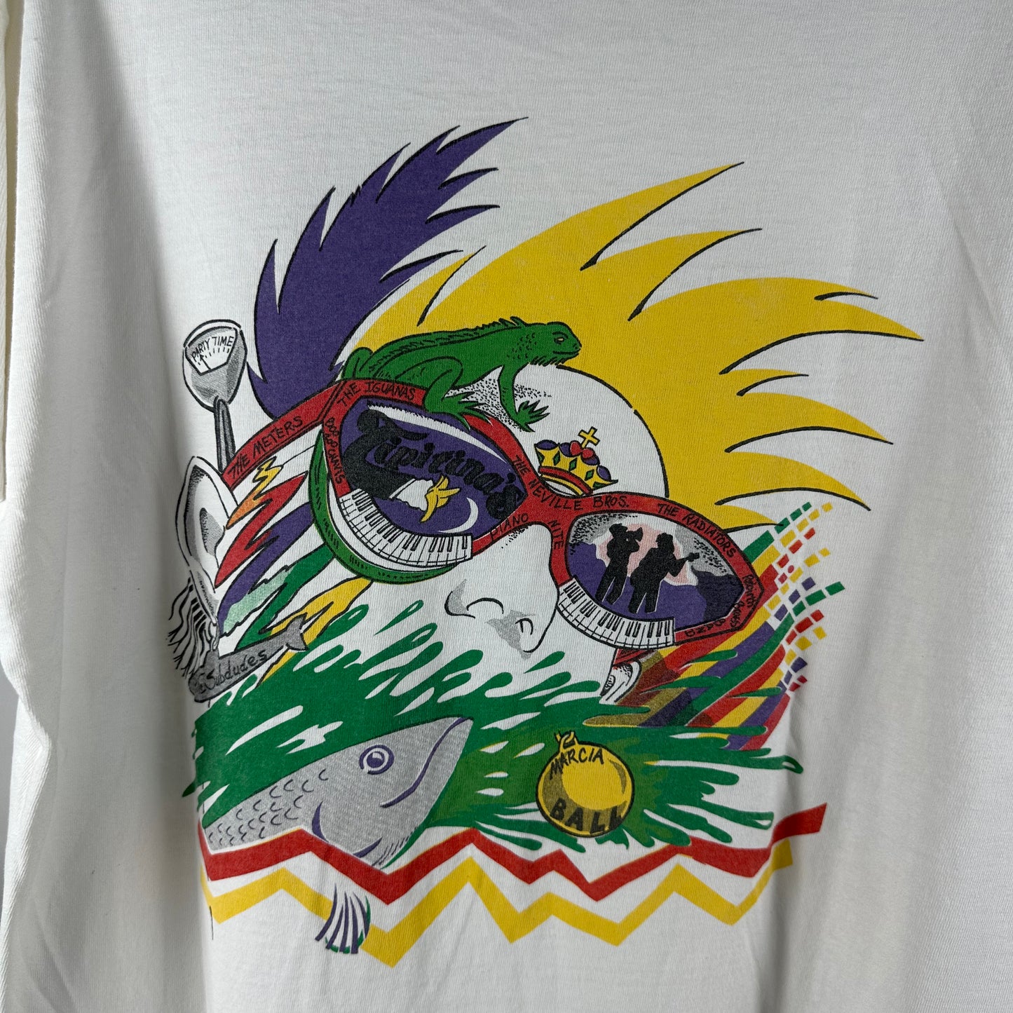 Vintage 1993 The Subdudes The Nevile Brotheres Tipitinas Jazz festival T-Shirt