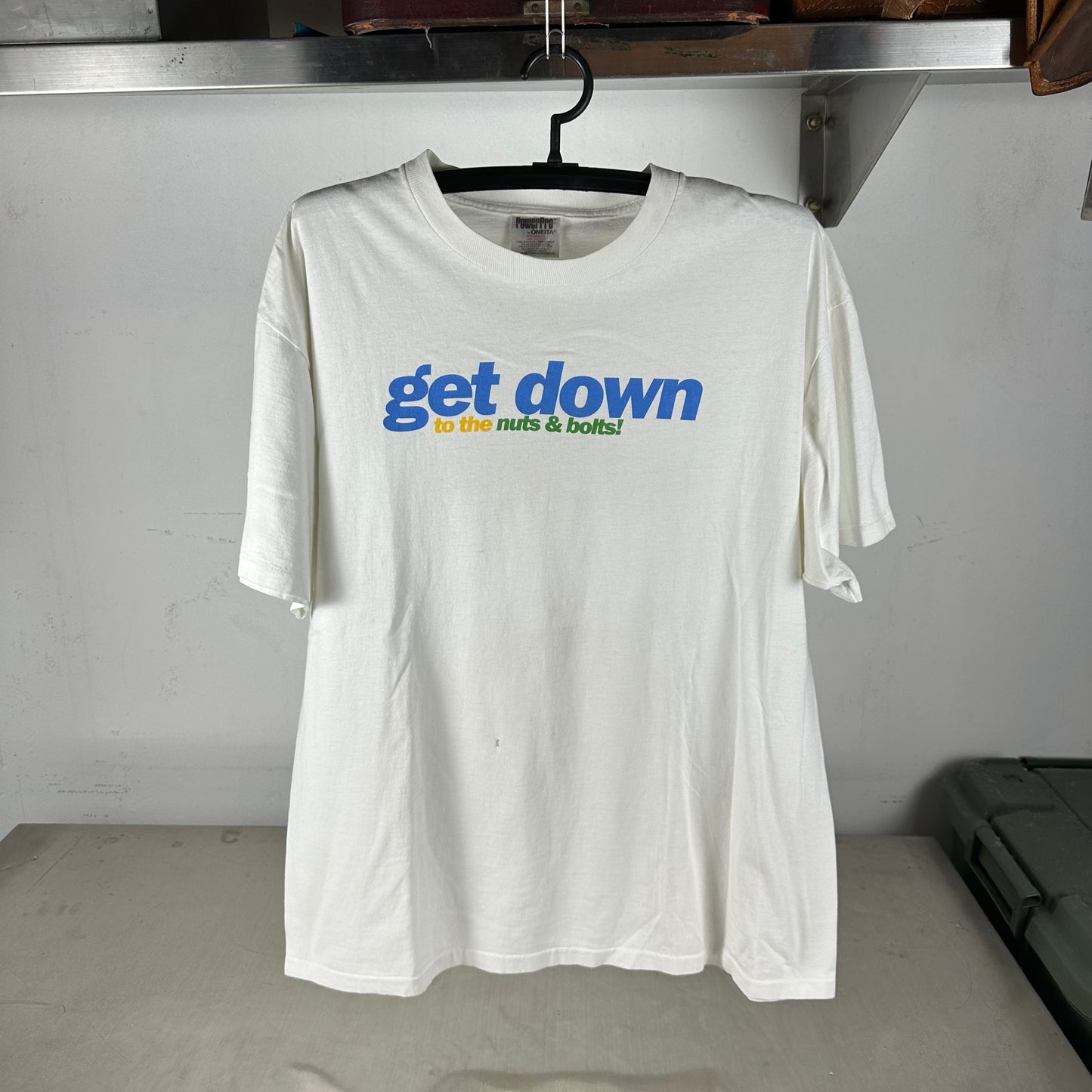 Vintage 90s Microsoft Computer Get Down to the Nuts &amp; Bolts! Single Stitch T-Shirt