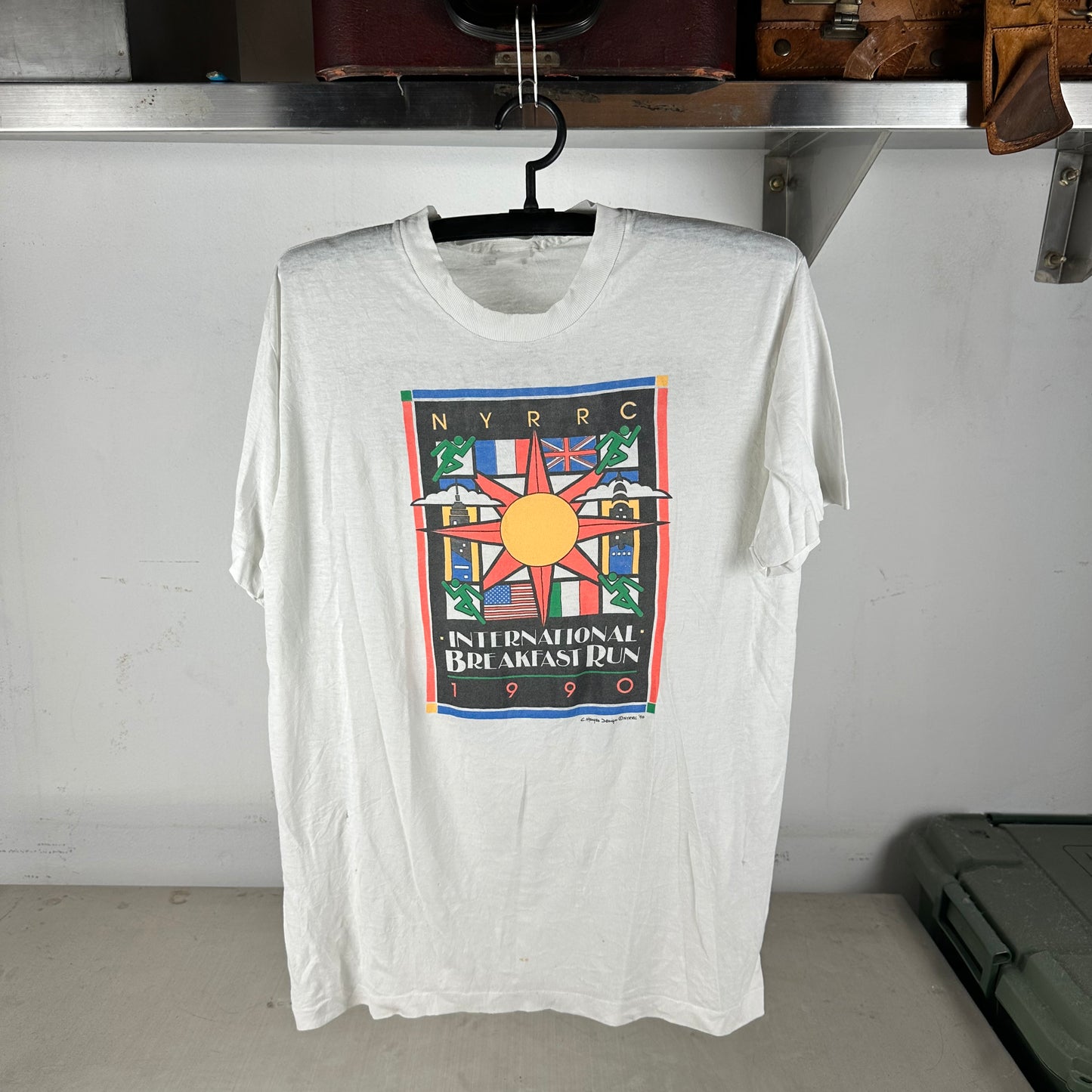 Vintage 1990 NYRRC New York City Marathon Running Single Stitch T-Shirt