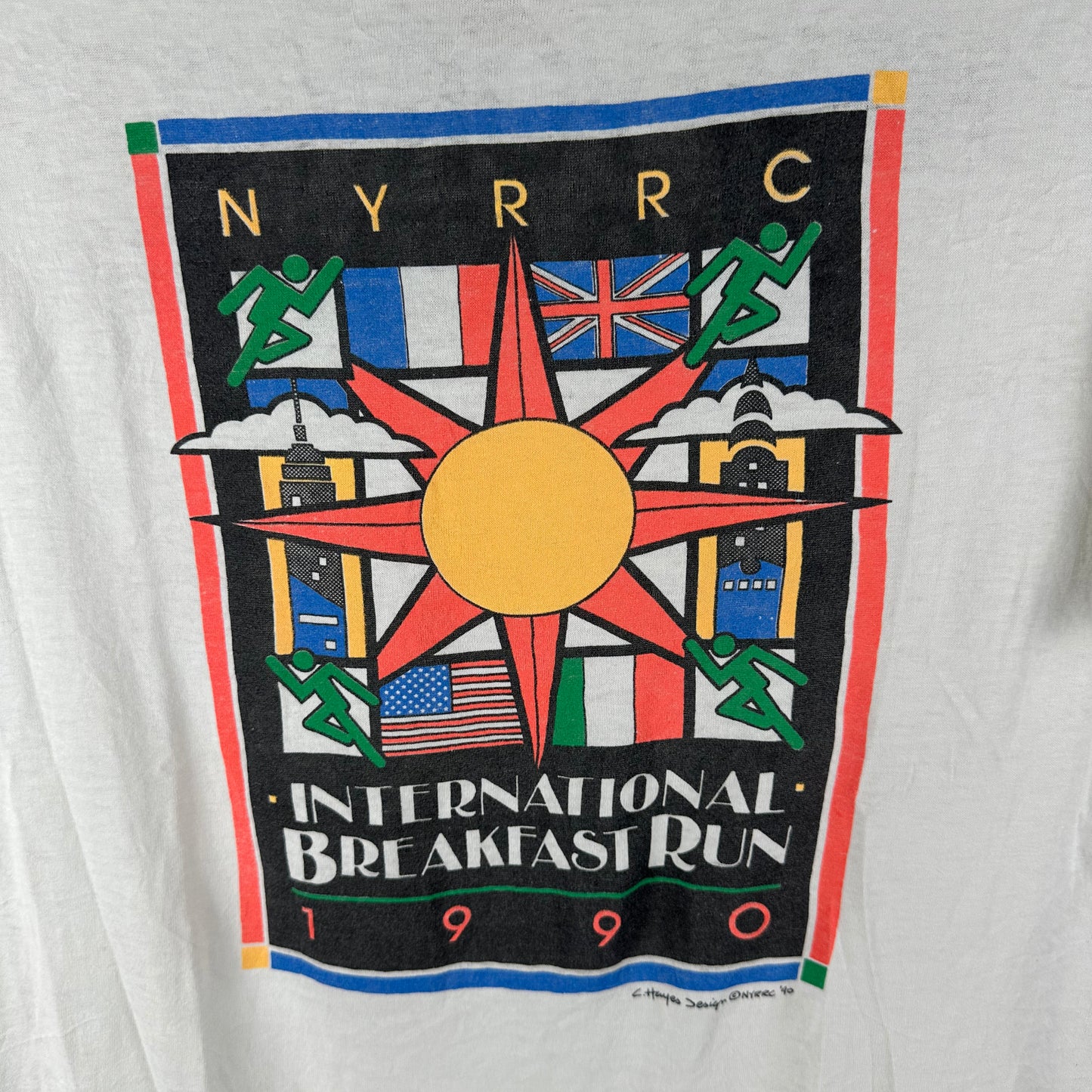 Vintage 1990 NYRRC New York City Marathon Running Single Stitch T-Shirt
