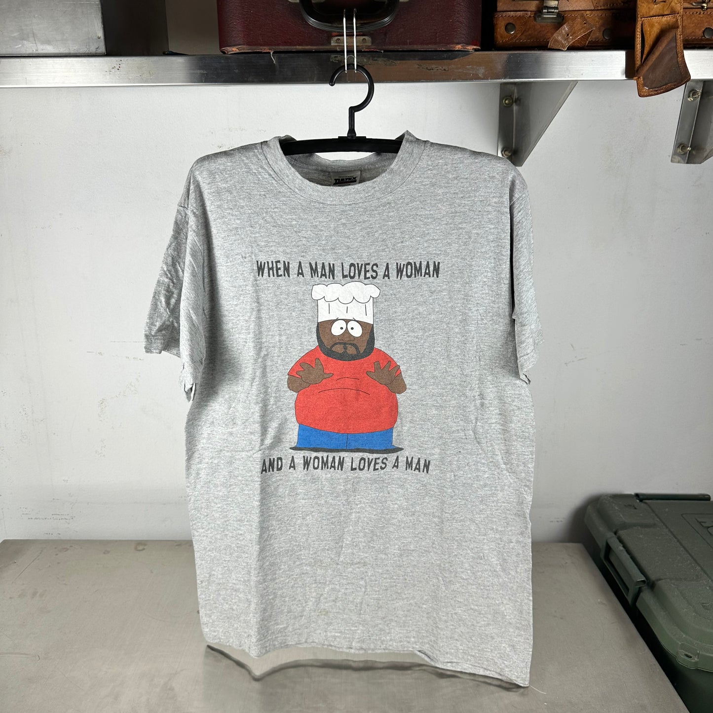 Vintage 1998 South Park Chef When a Man Loves a Woman Promo T-Shirt