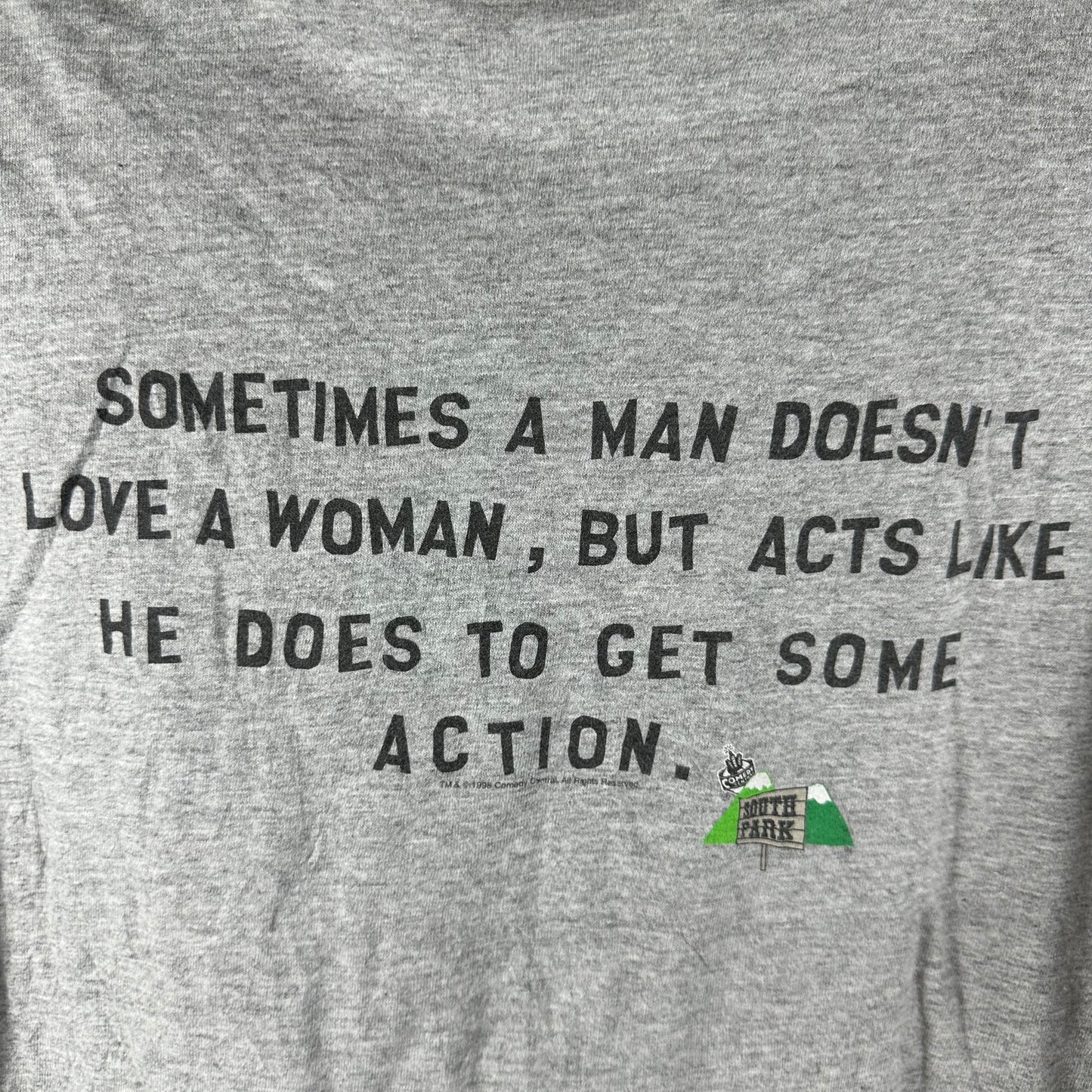 Vintage 1998 South Park Chef When a Man Loves a Woman Promo T-Shirt