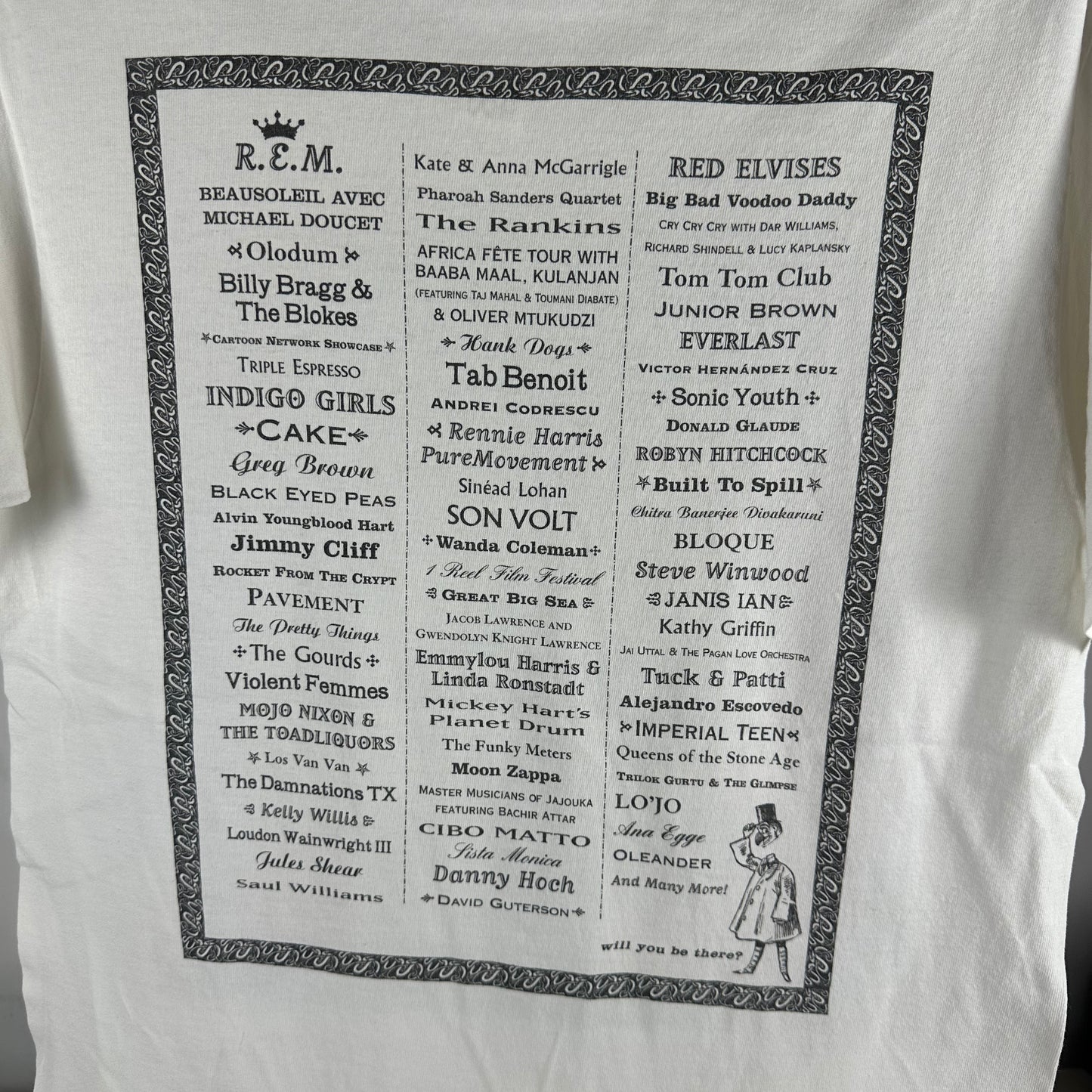 Vintage 1999 Bumbershoot Festival Sonic Youth REM Violent Femmes T-shirt