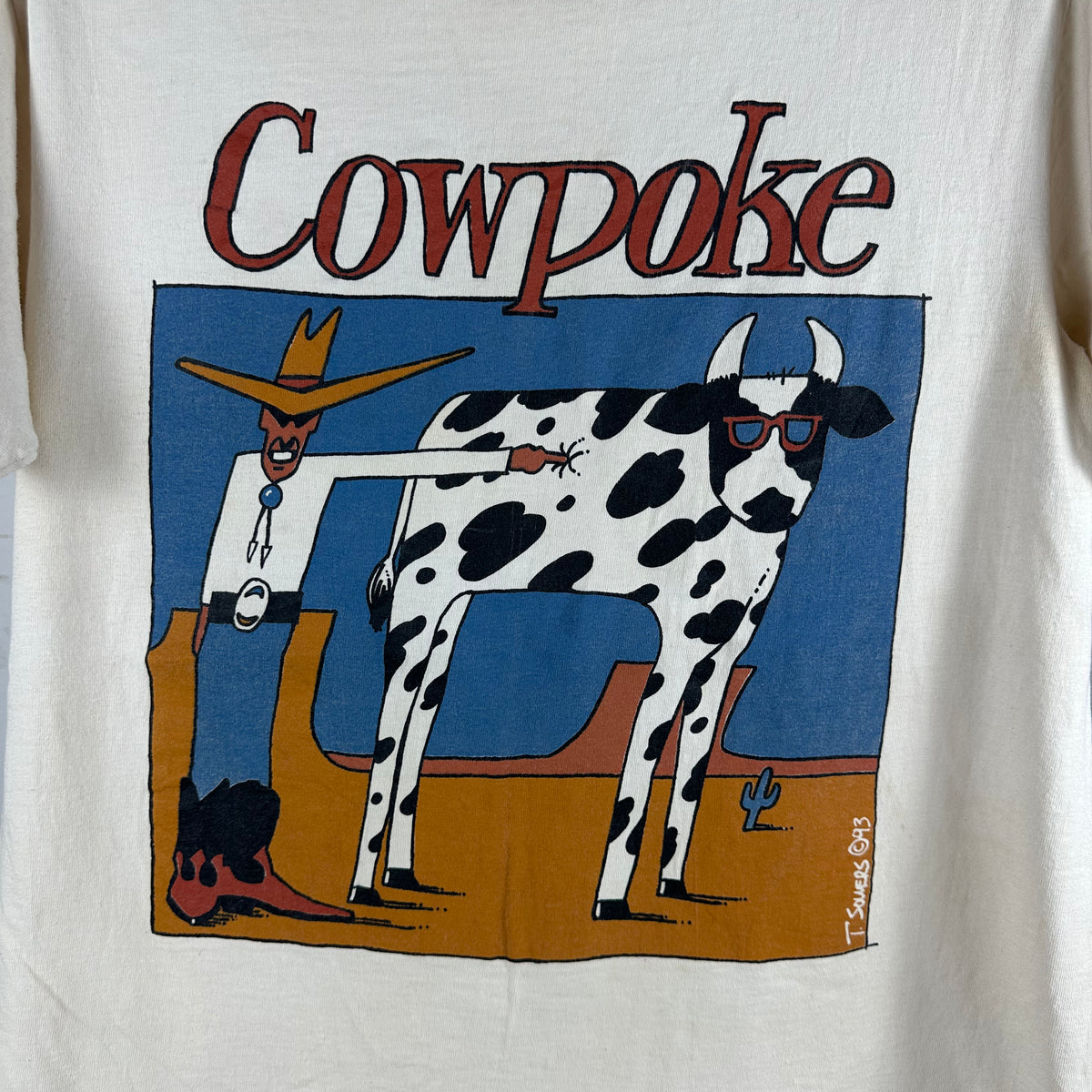 Vintage 1993 Cowpoke Artwork Single Stitch T-shirt