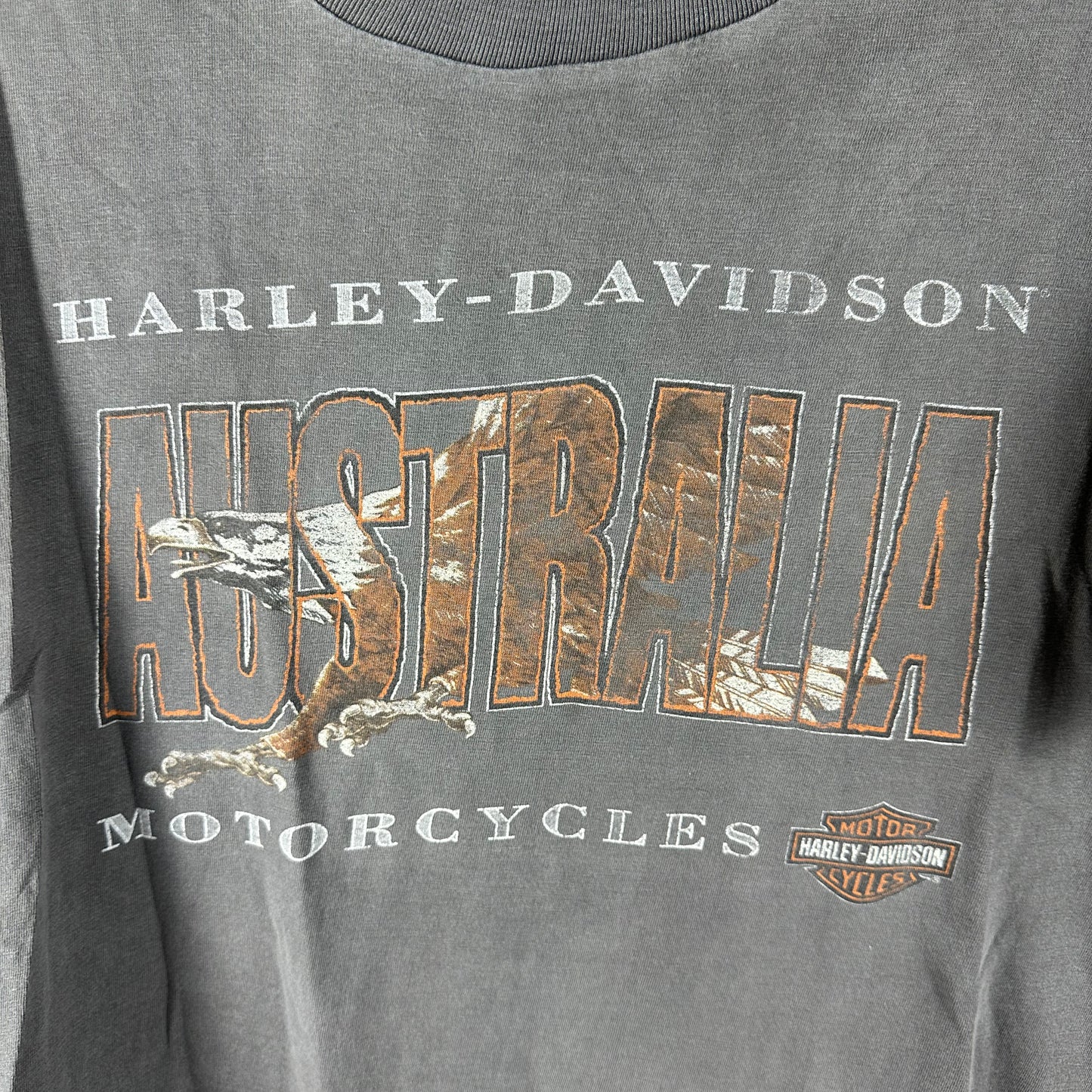 Vintage 90s Harley Davidson Motorcycles Eagle Australia Single Stitch T-Shirt