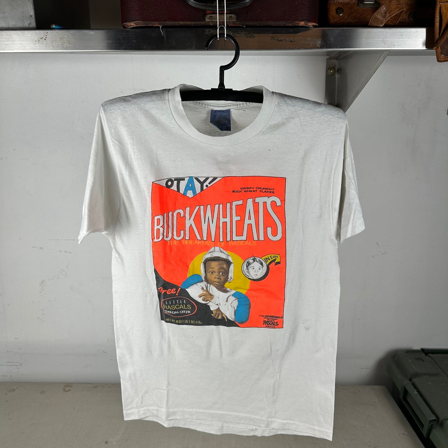 Vintage 1986 Buckwheats Little Rascals Cereal Promo Single Stitch T-Shirt