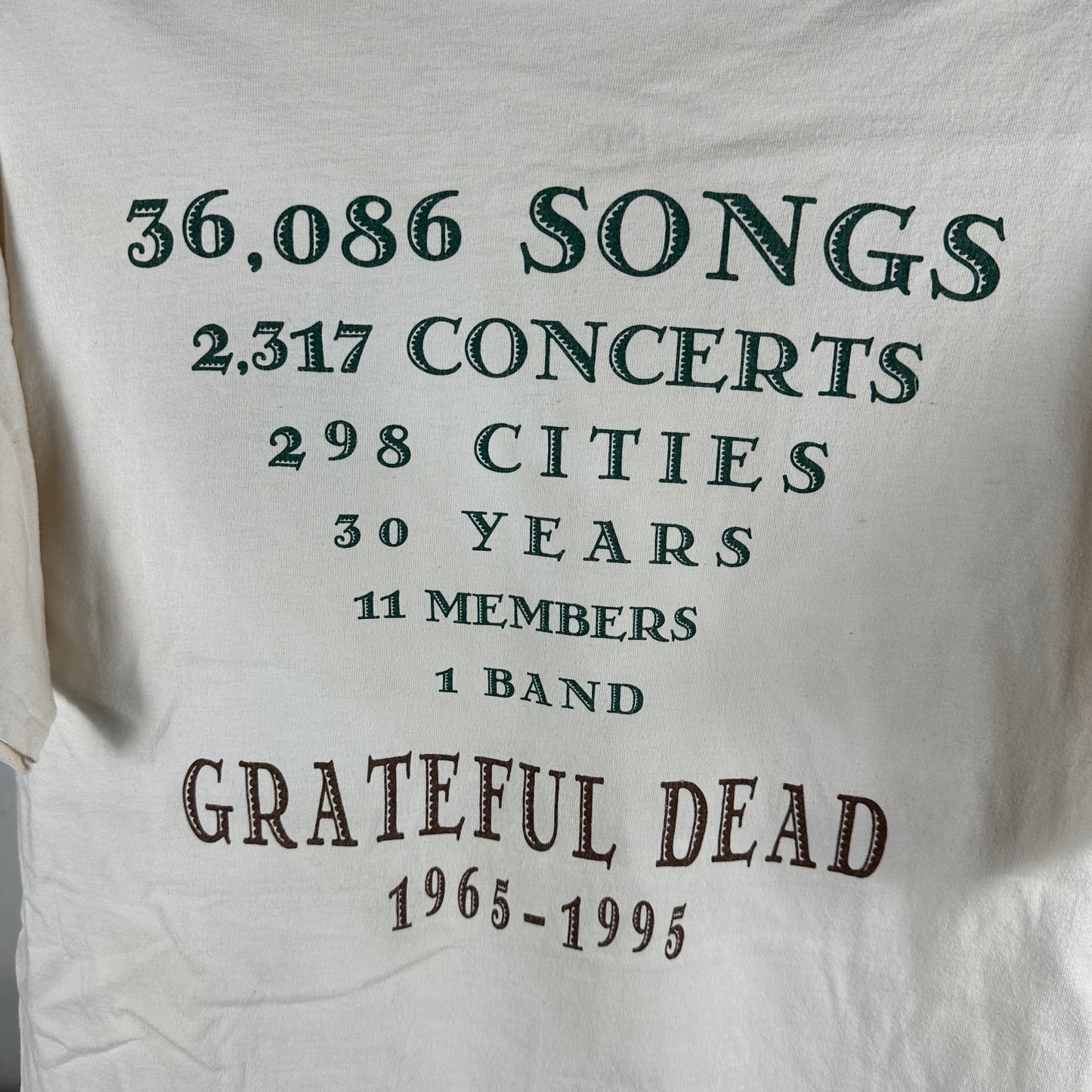 Vintage 1996 Grateful Dead Tribute Band Graphic T-shirt