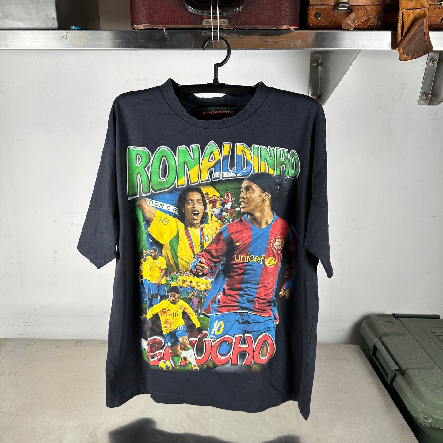 Vintage Marino Morwood Ronaldinho Gaucho Soccer Rap T-Shirt