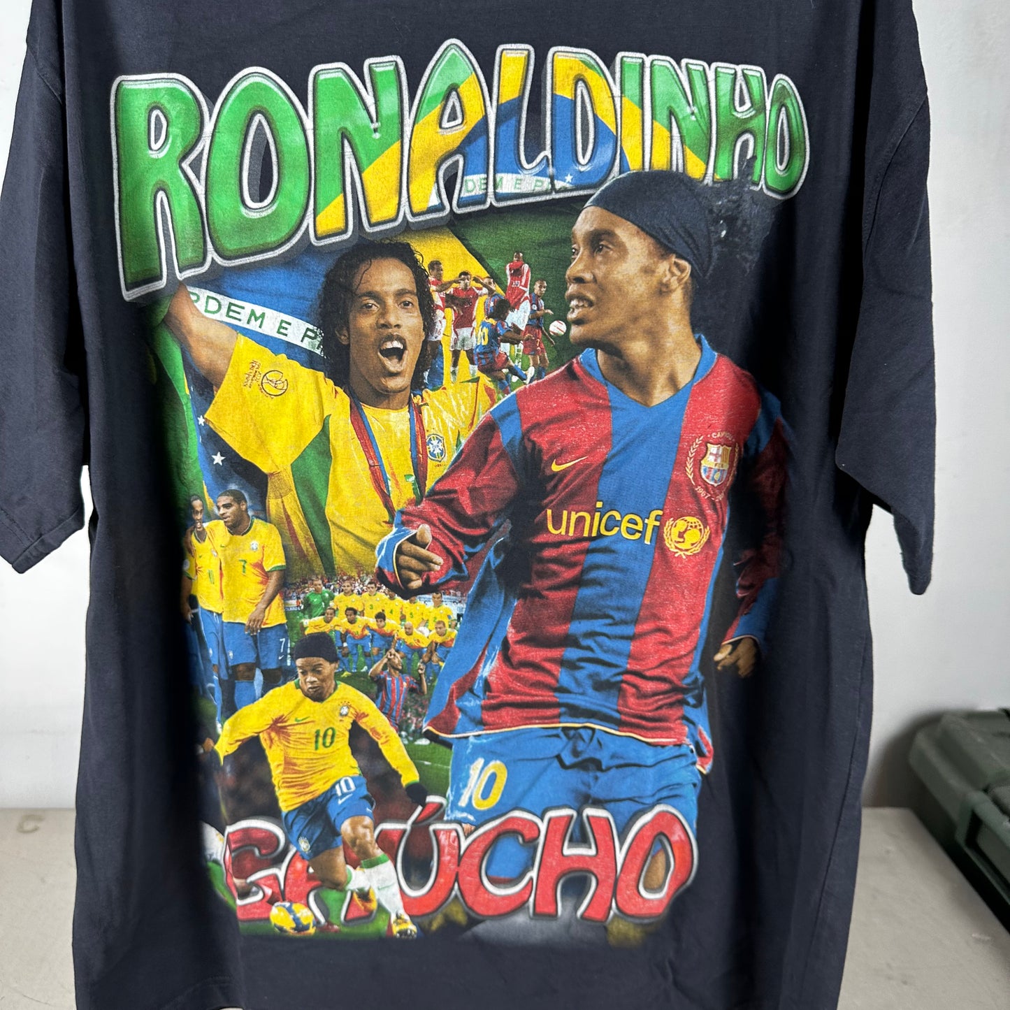 Vintage Marino Morwood Ronaldinho Gaucho Soccer Rap T-Shirt