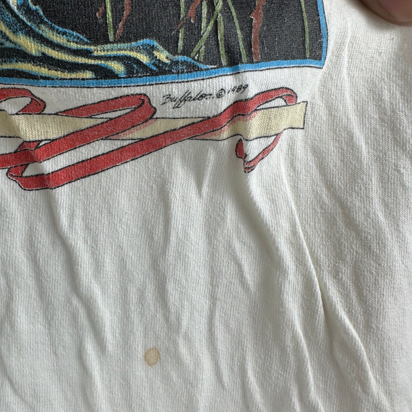 Vintage 1989 Bass Country Largemouth Bass Fishing Graphic Single Stitch T-shirt