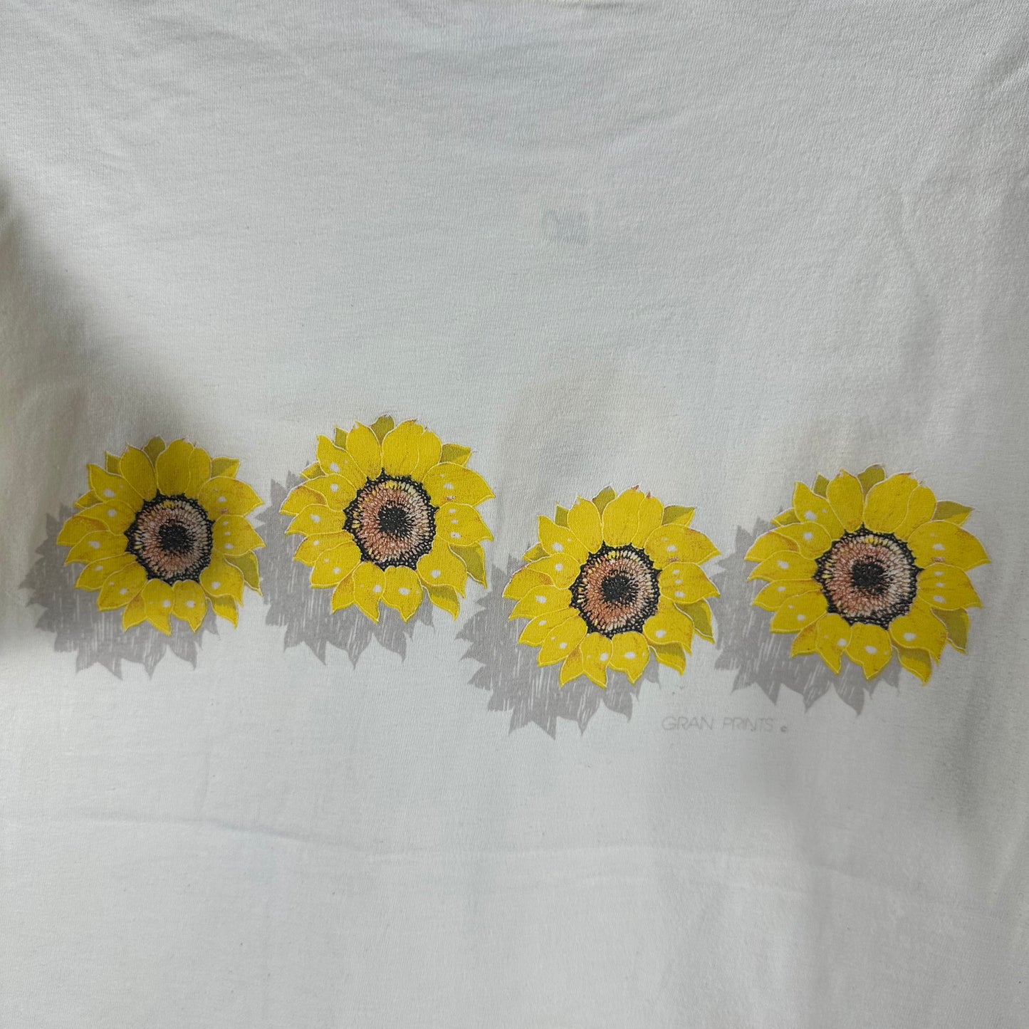 Vintage 90s Sunflowers Floral Nature Graphic Single Stitch T-shirt