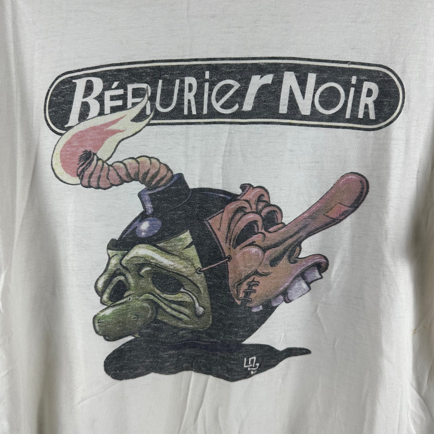 Vintage 80s Berurier Noir Folklore de la Zone Mondiale French Rock Band T-shirt