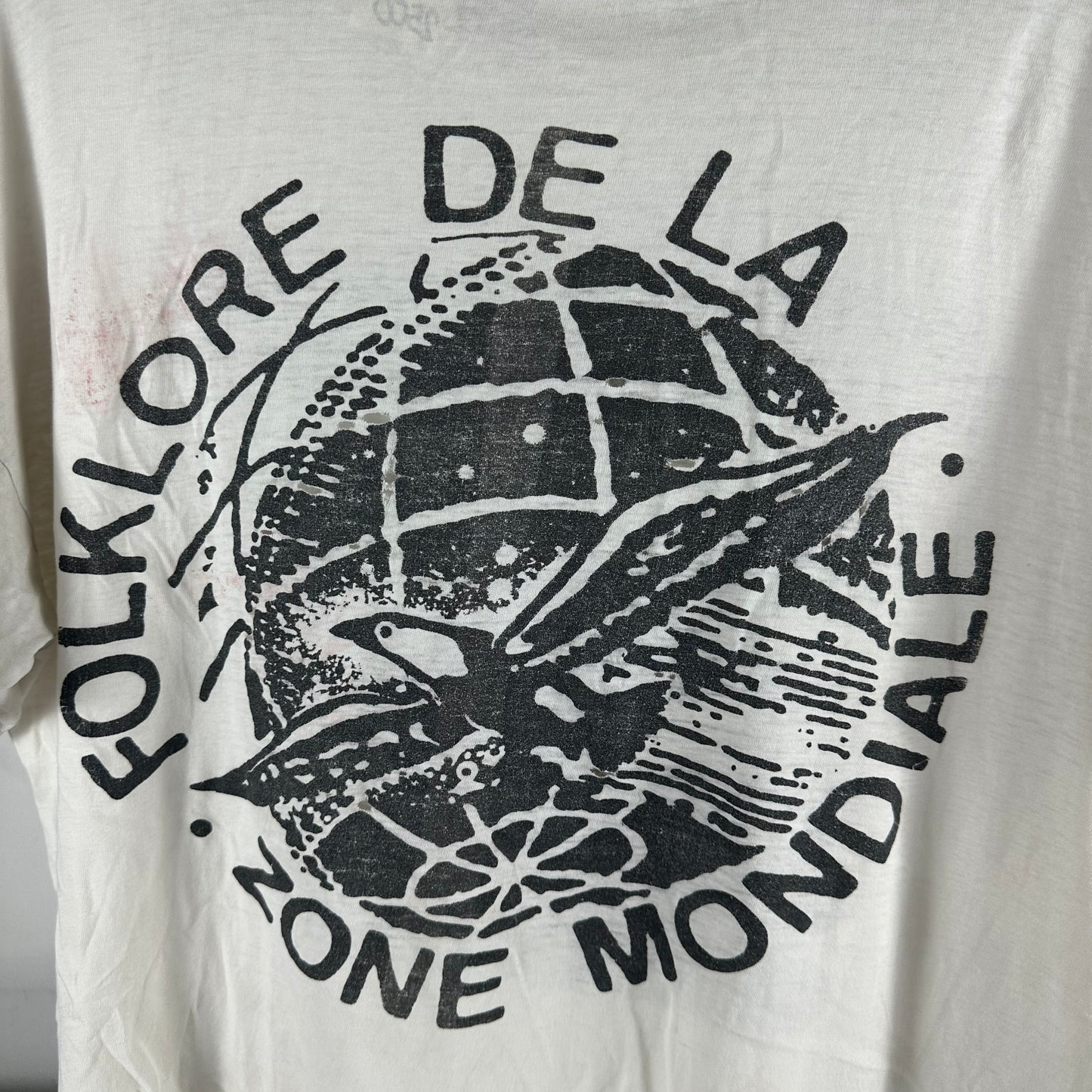 Vintage 80s Berurier Noir Folklore de la Zone Mondiale French Rock Band T-shirt
