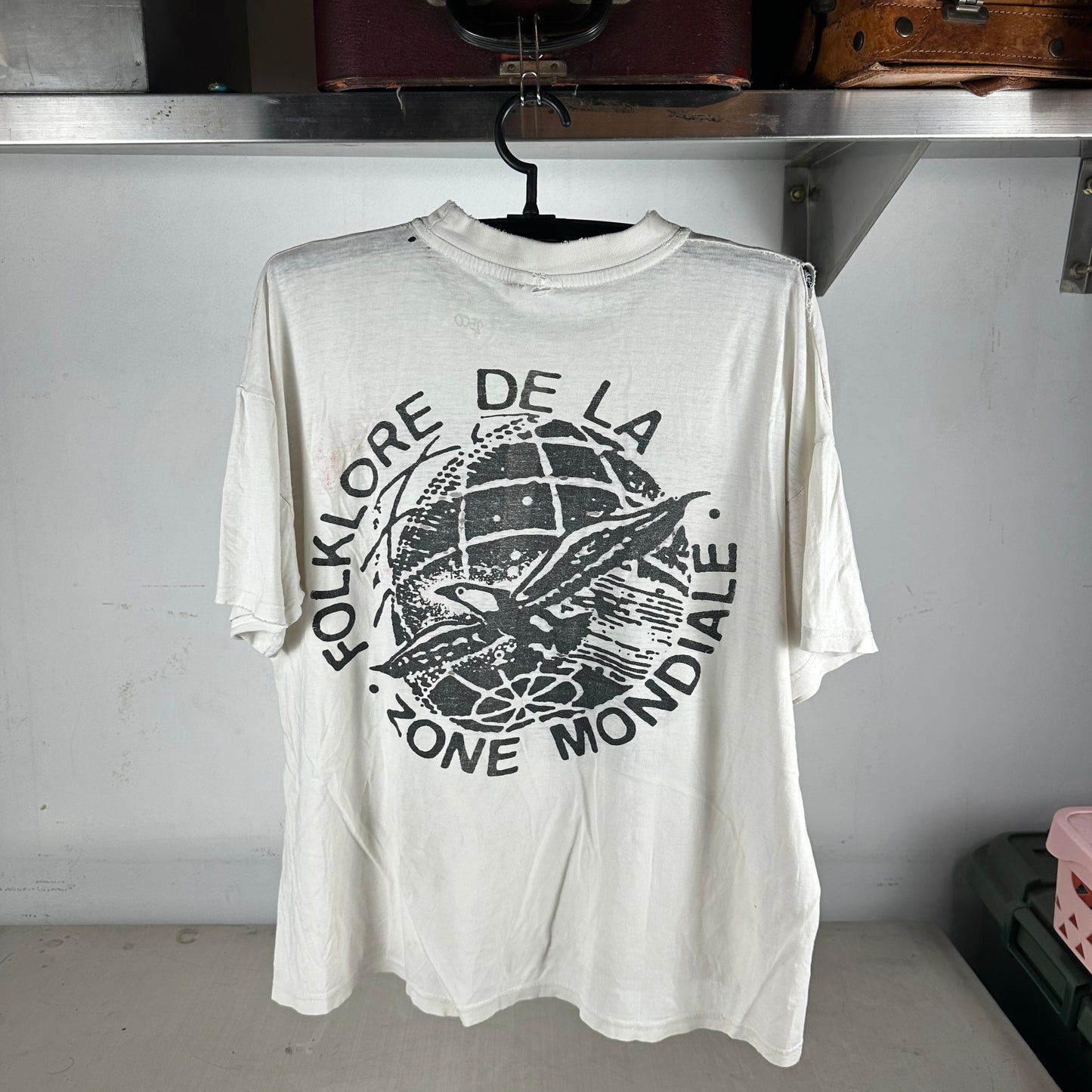 Vintage 80s Berurier Noir Folklore de la Zone Mondiale French Rock Band T-shirt