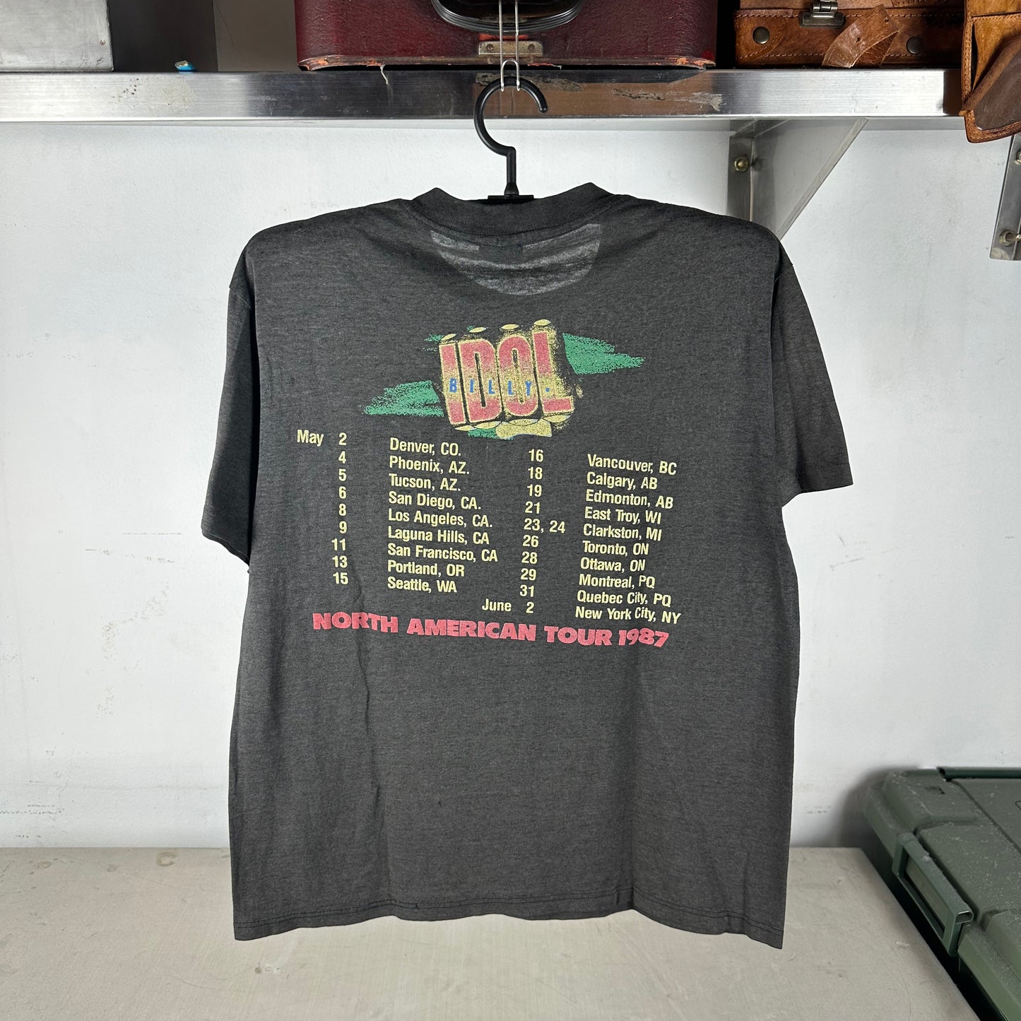 Vintage 1987 Billy Idol Whiplash Smile Tour Concert T-Shirt