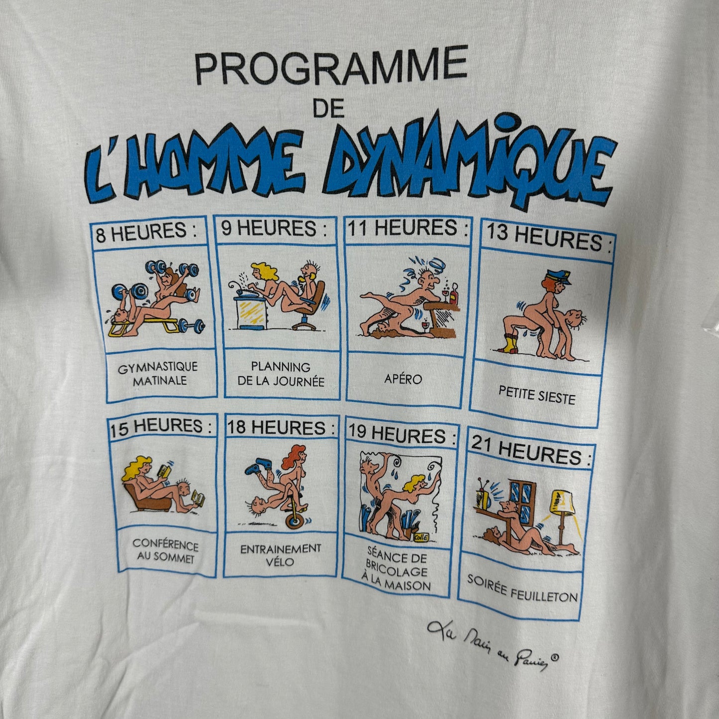 Vintage 90s Programme De L' Homme Dynamique Sex Graphic Single Stitch T-shirt