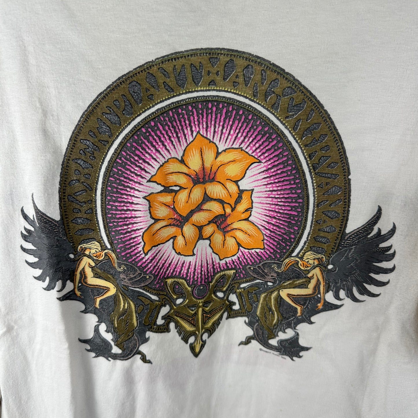 Vintage 1990 Robert Plant Manic Nirvana Single Stitch Long Sleeve T-Shirt