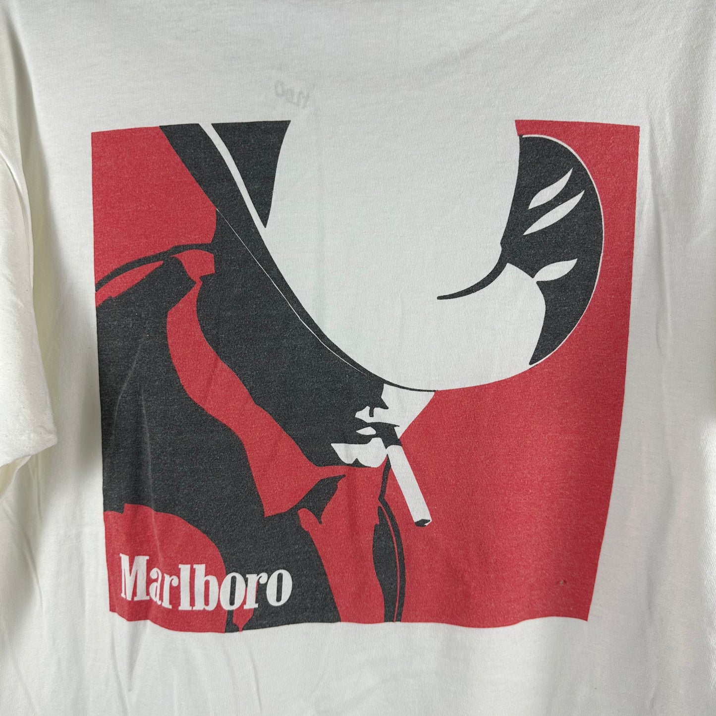 Vintage 90s Marlboro Cigarettes Cowboy Graphic Promo T-shirt