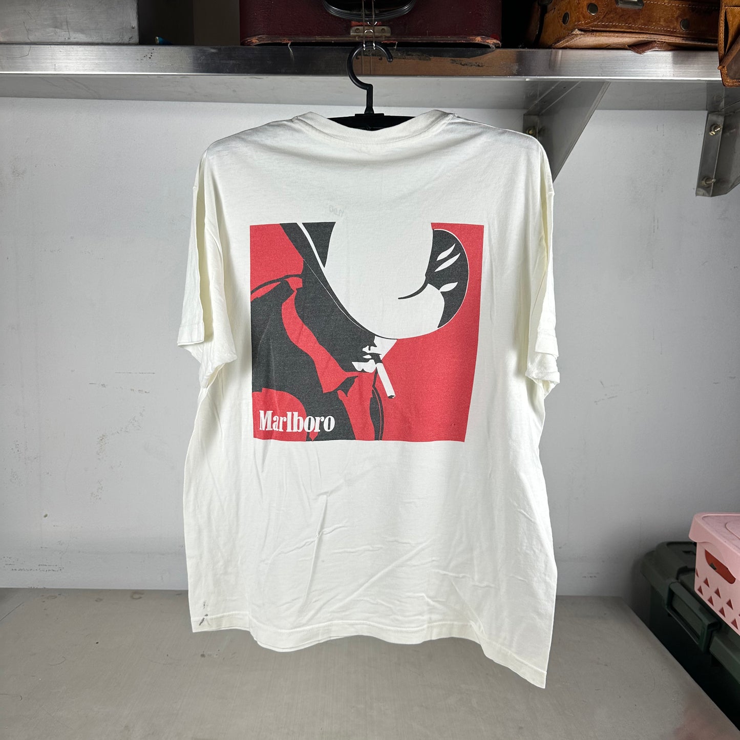 Vintage 90s Marlboro Cigarettes Cowboy Graphic Promo T-shirt