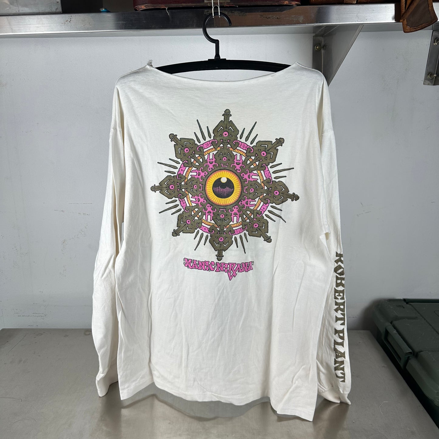 Vintage 1990 Robert Plant Manic Nirvana Single Stitch Long Sleeve T-Shirt